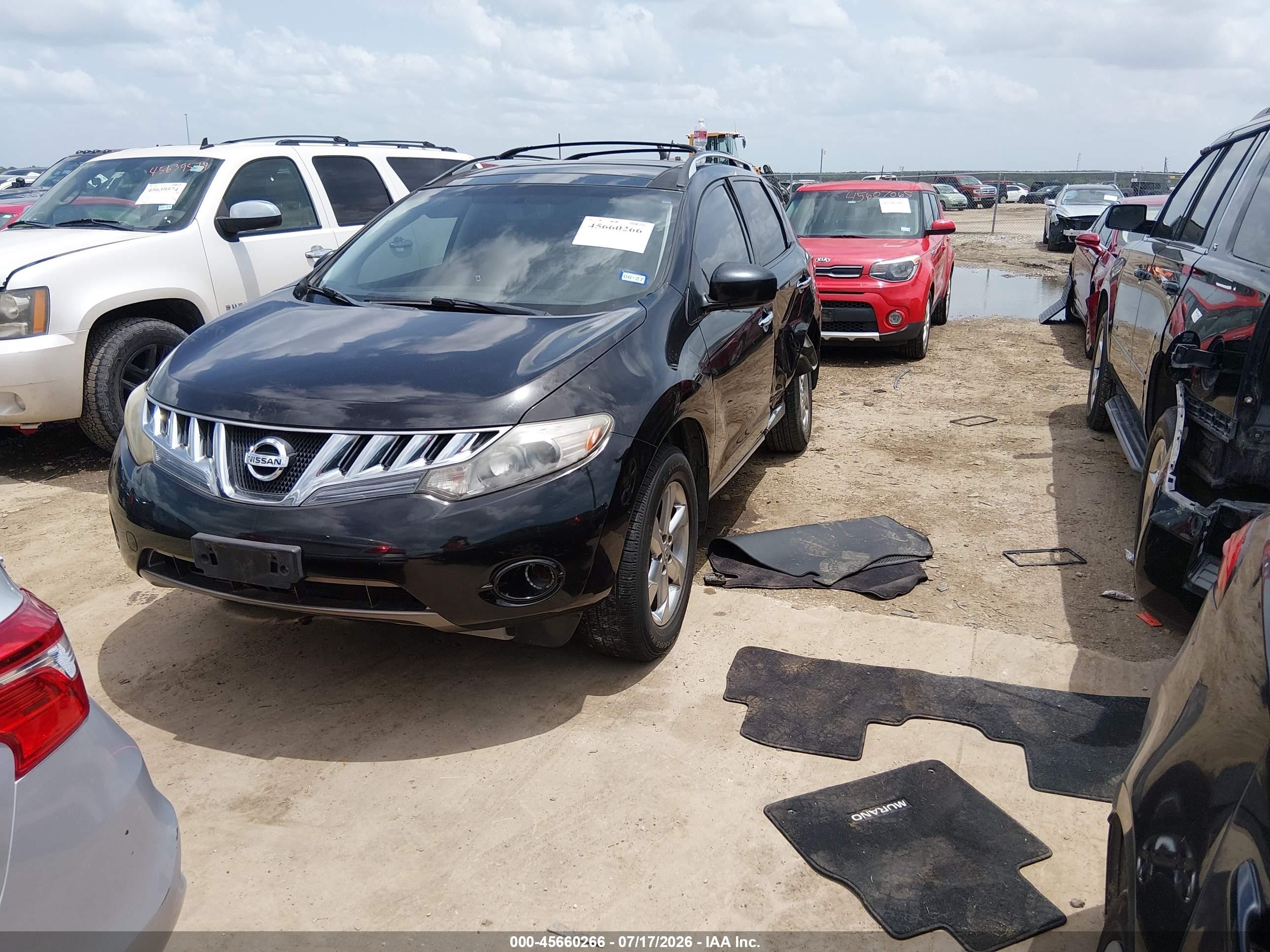 2010 Nissan Murano Sl Black vin: JN8AZ1MU2AW014532