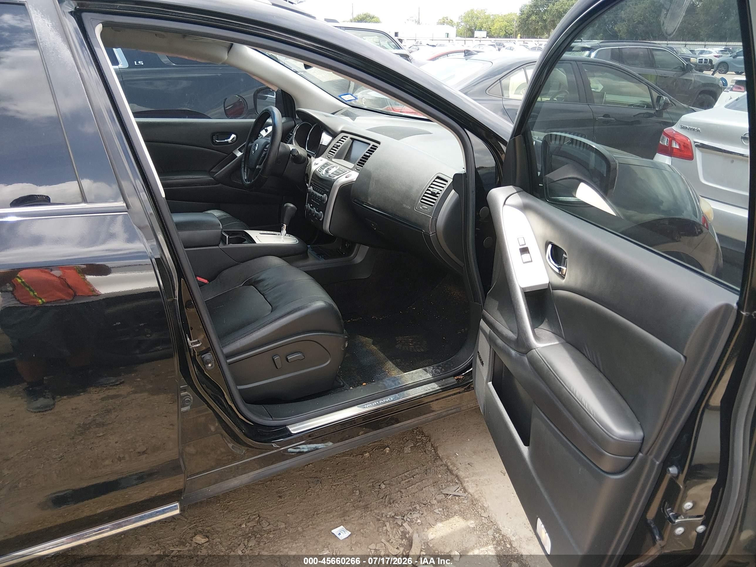 2010 Nissan Murano Sl Black vin: JN8AZ1MU2AW014532