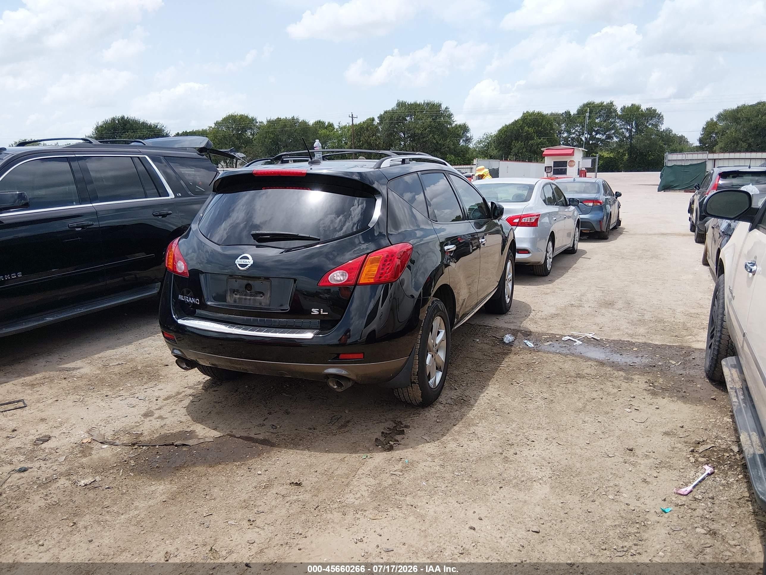 2010 Nissan Murano Sl Black vin: JN8AZ1MU2AW014532