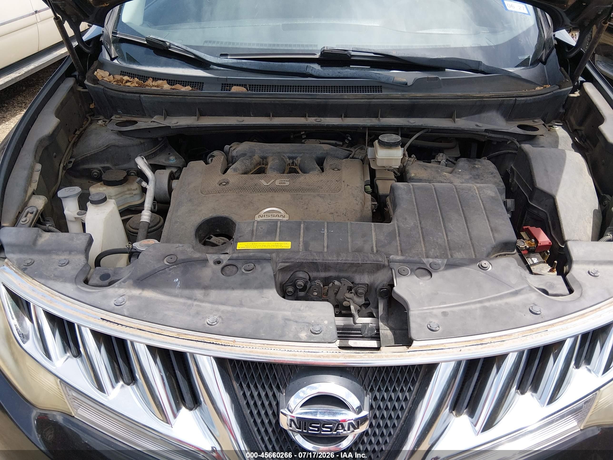 2010 Nissan Murano Sl Black vin: JN8AZ1MU2AW014532