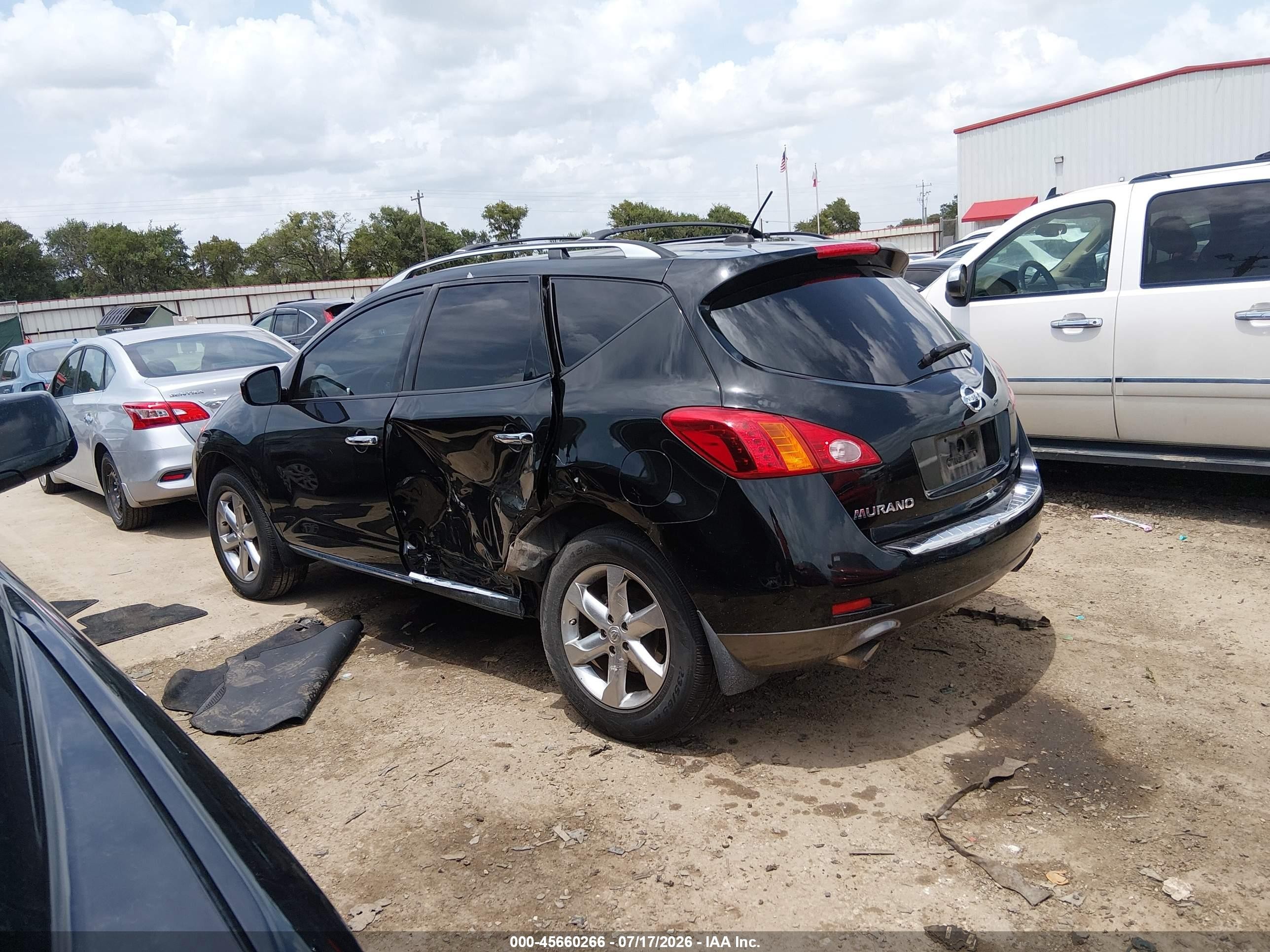 2010 Nissan Murano Sl Black vin: JN8AZ1MU2AW014532