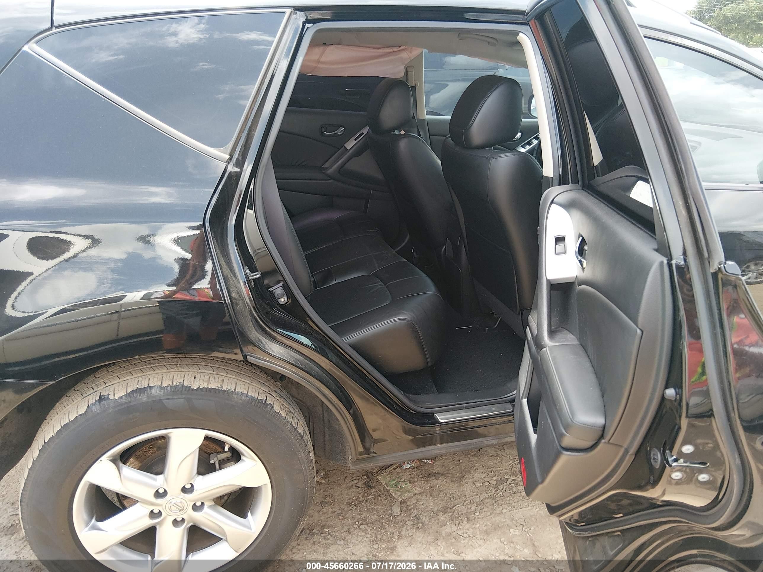 2010 Nissan Murano Sl Black vin: JN8AZ1MU2AW014532