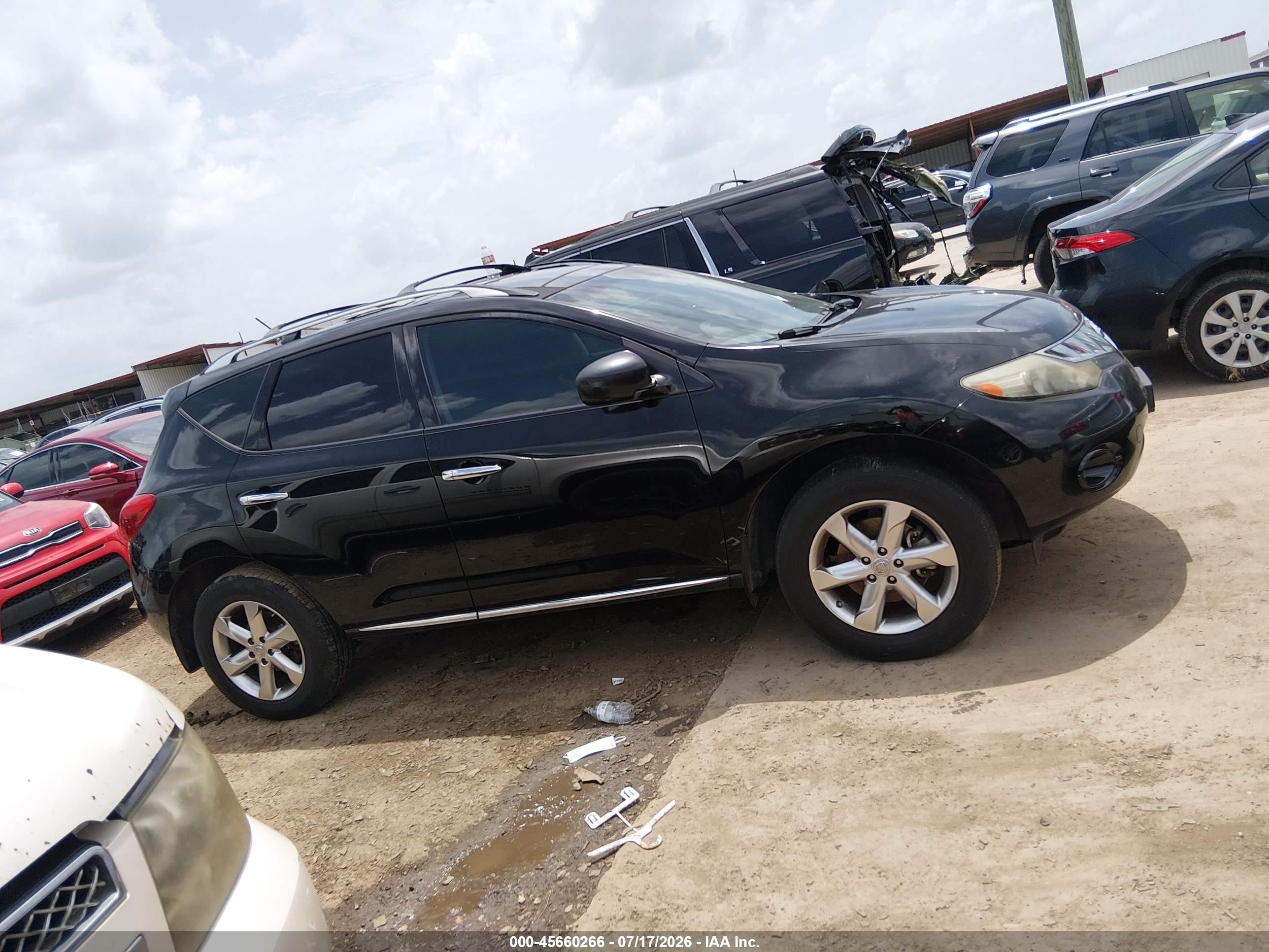 2010 Nissan Murano Sl Black vin: JN8AZ1MU2AW014532
