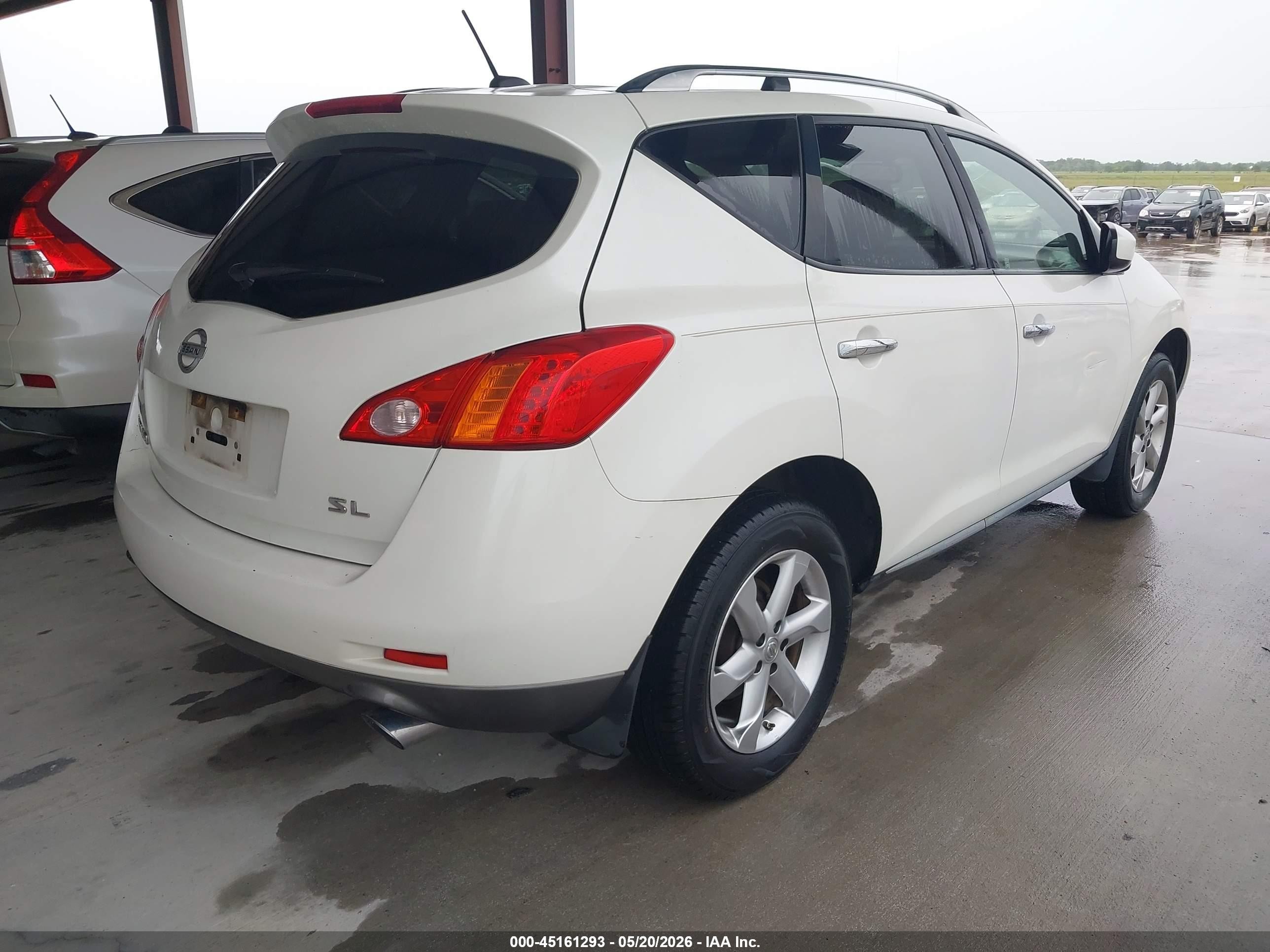 2010 Nissan Murano Sl White vin: JN8AZ1MU2AW019679