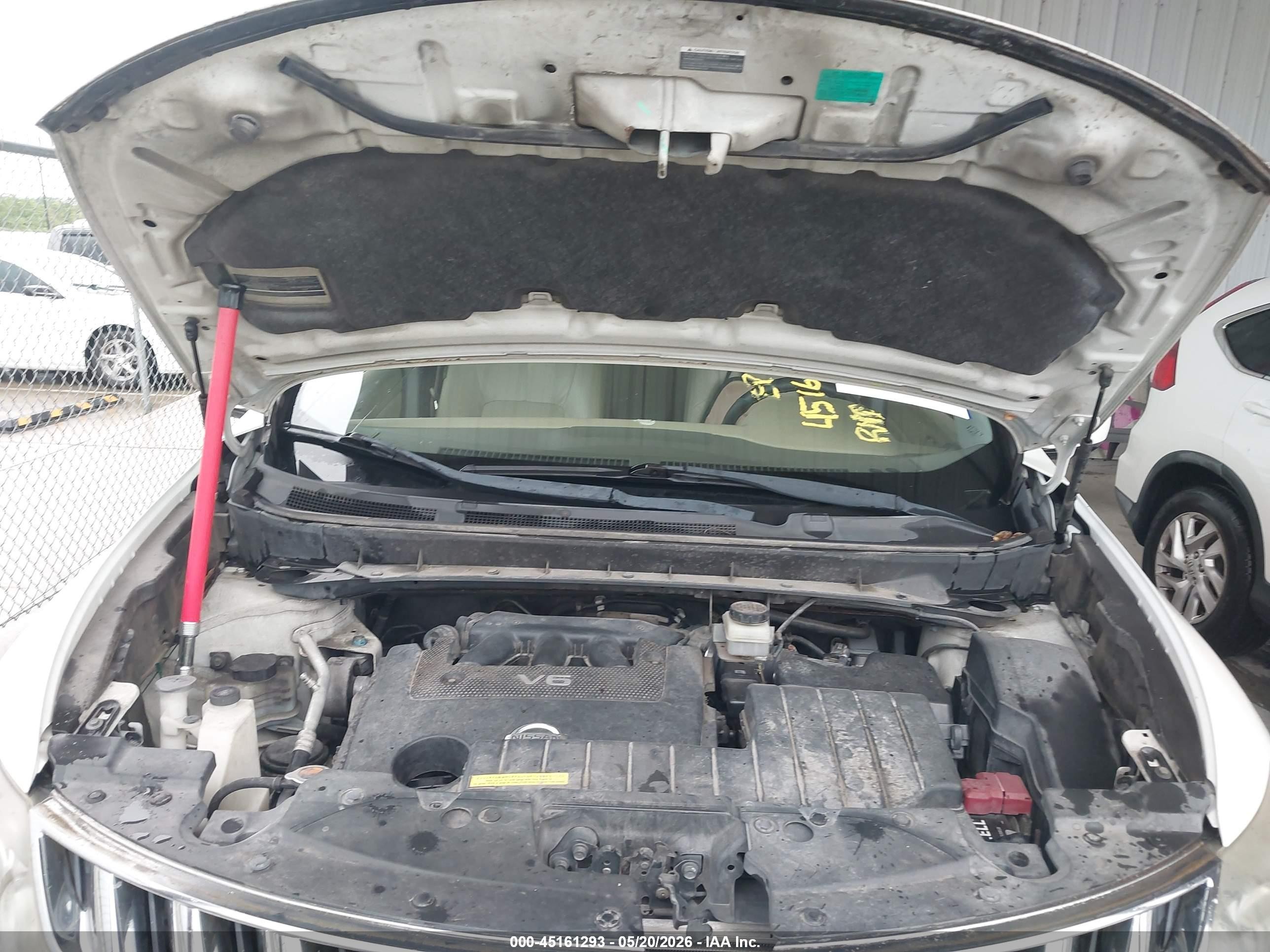 2010 Nissan Murano Sl White vin: JN8AZ1MU2AW019679