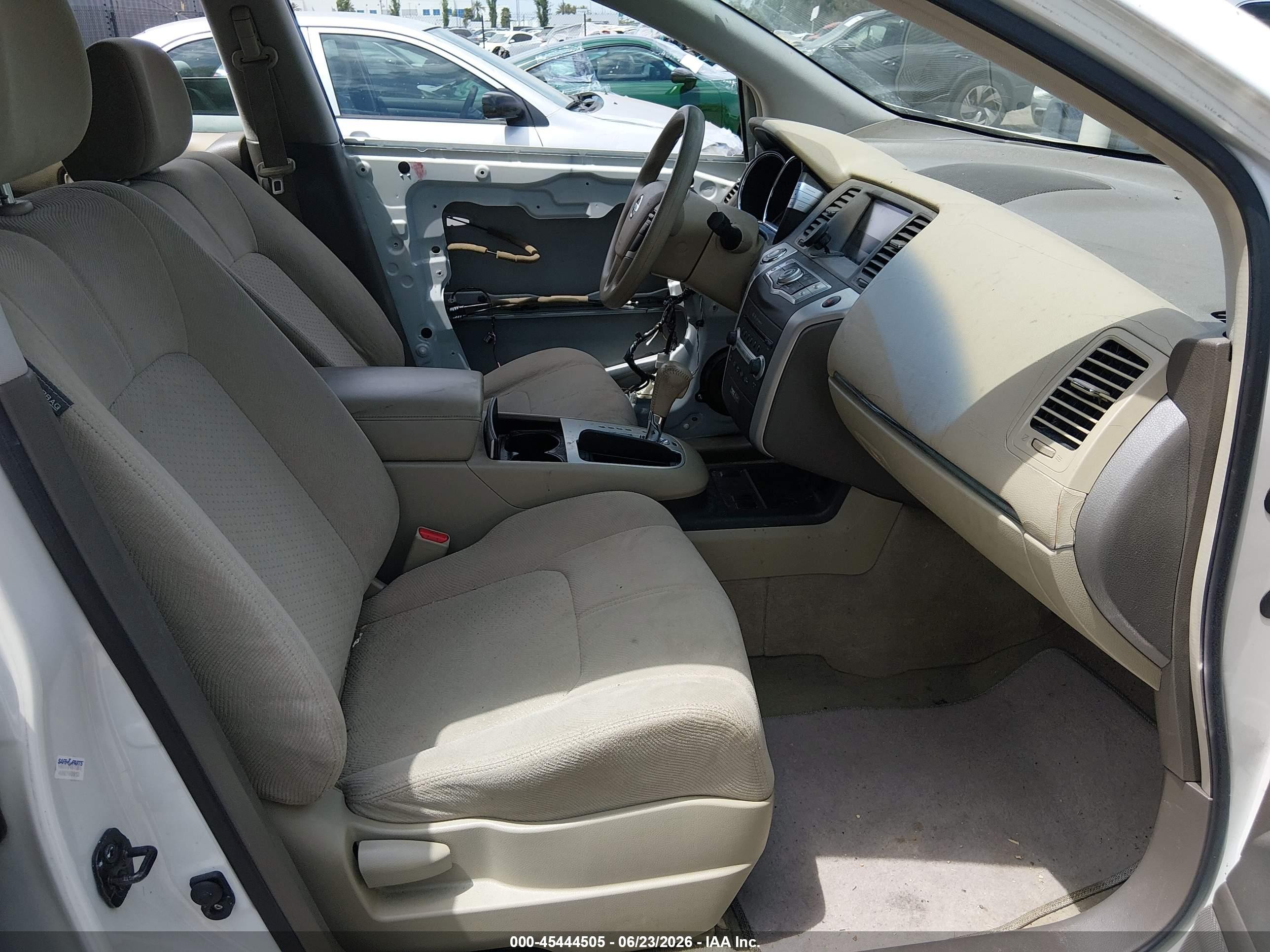 2010 Nissan Murano S White vin: JN8AZ1MU2AW021304