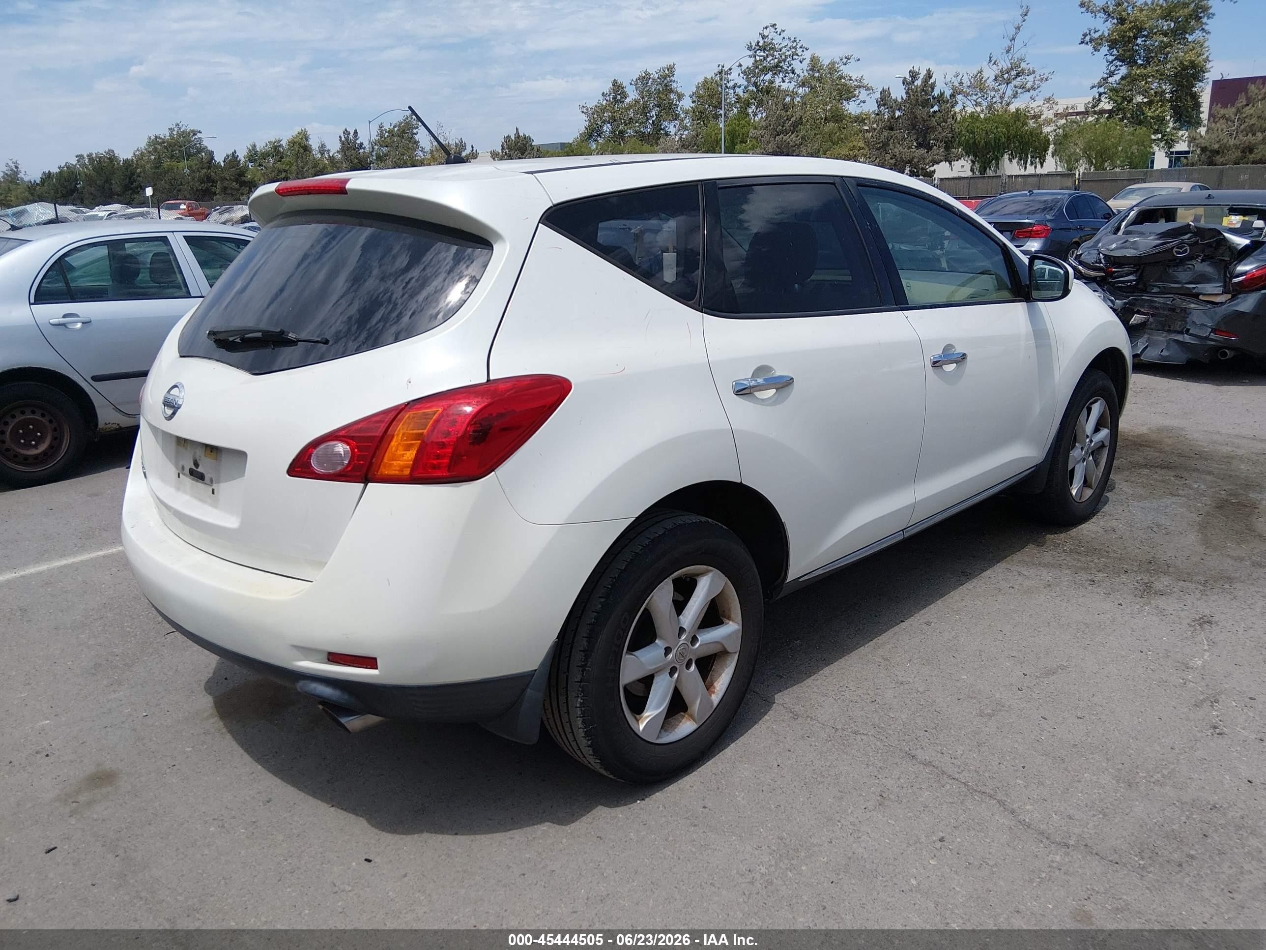 2010 Nissan Murano S White vin: JN8AZ1MU2AW021304