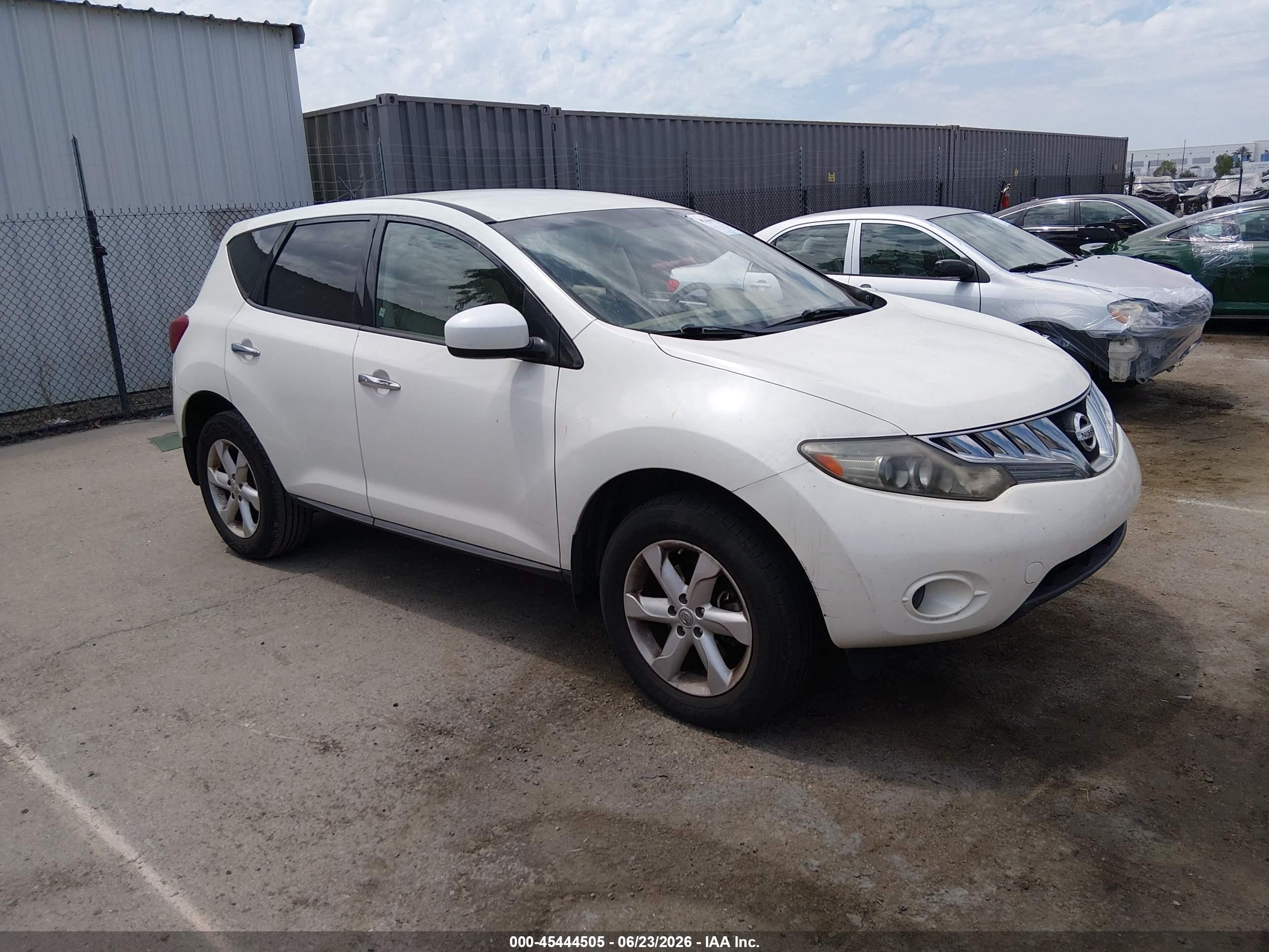 2010 Nissan Murano S White vin: JN8AZ1MU2AW021304