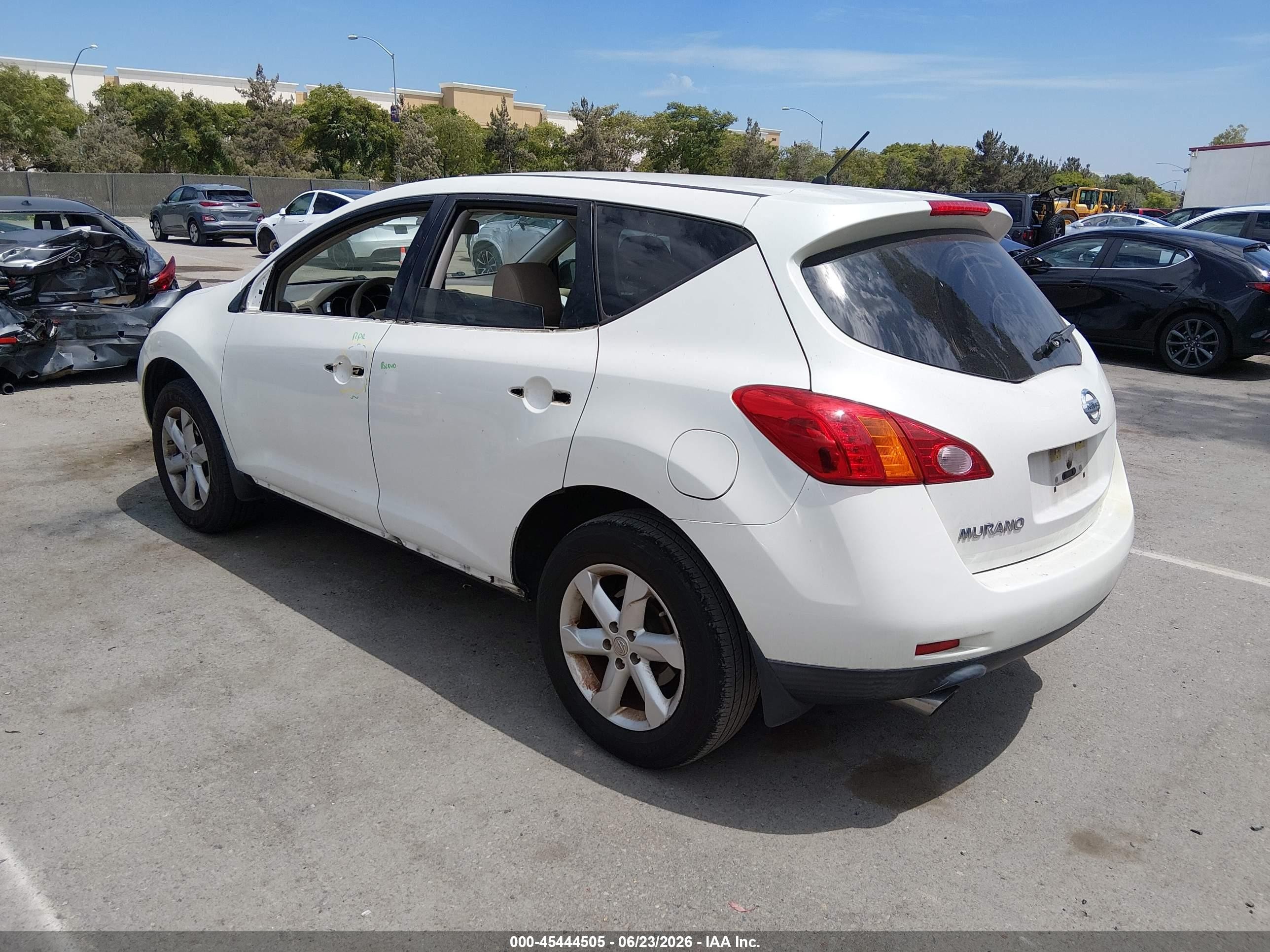 2010 Nissan Murano S White vin: JN8AZ1MU2AW021304