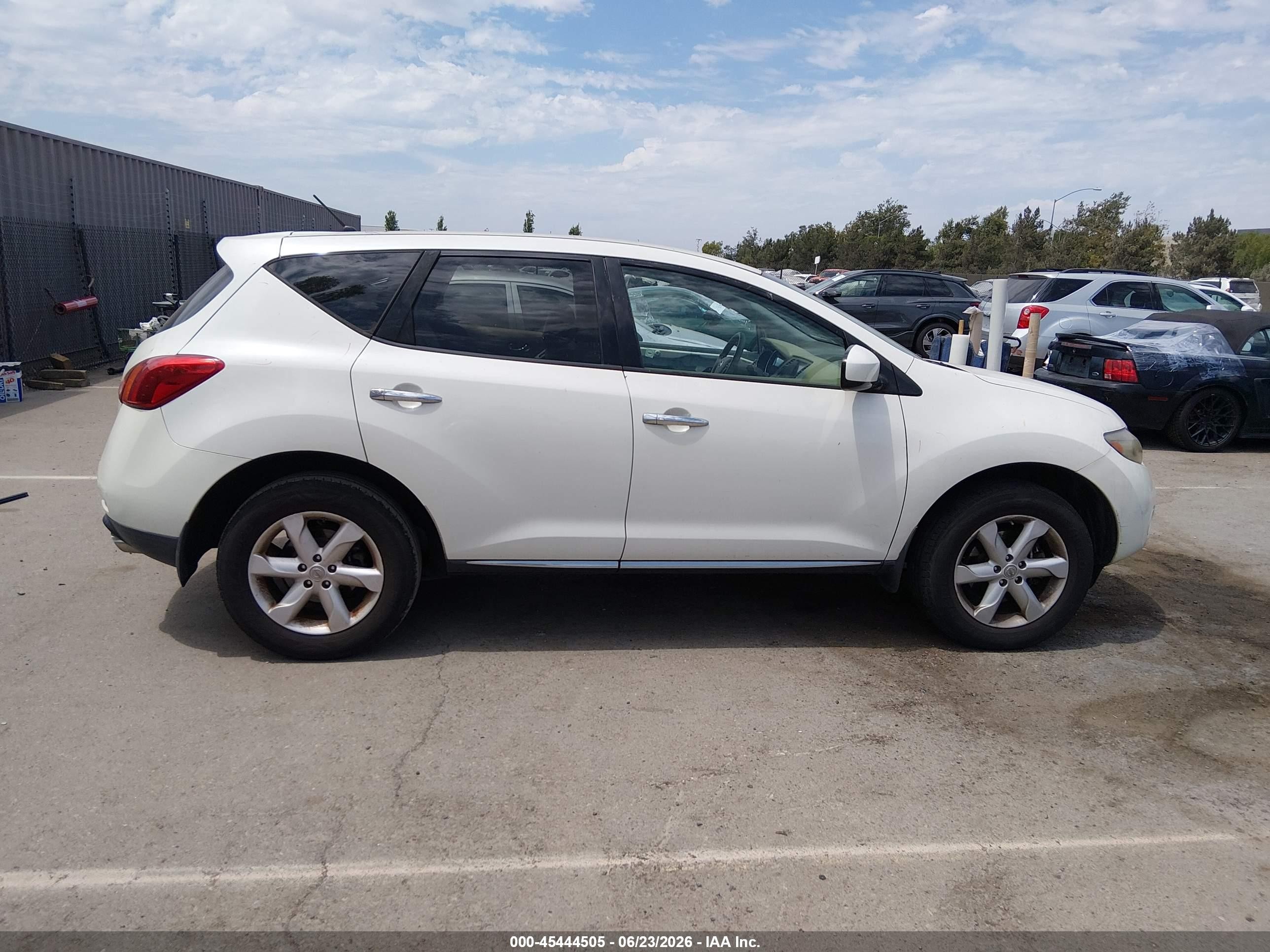 2010 Nissan Murano S White vin: JN8AZ1MU2AW021304