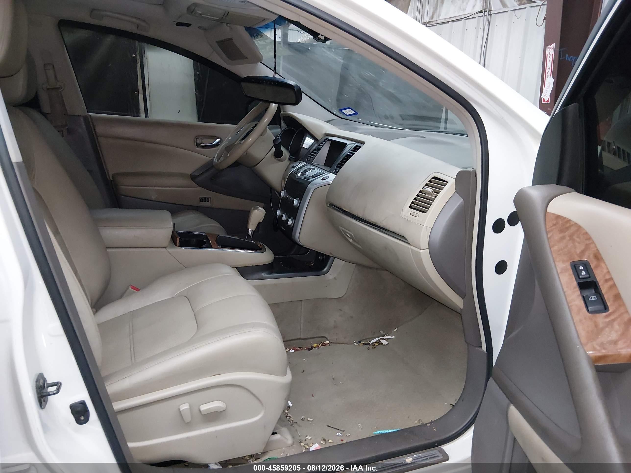 2011 Nissan Murano Le White vin: JN8AZ1MU2BW055602