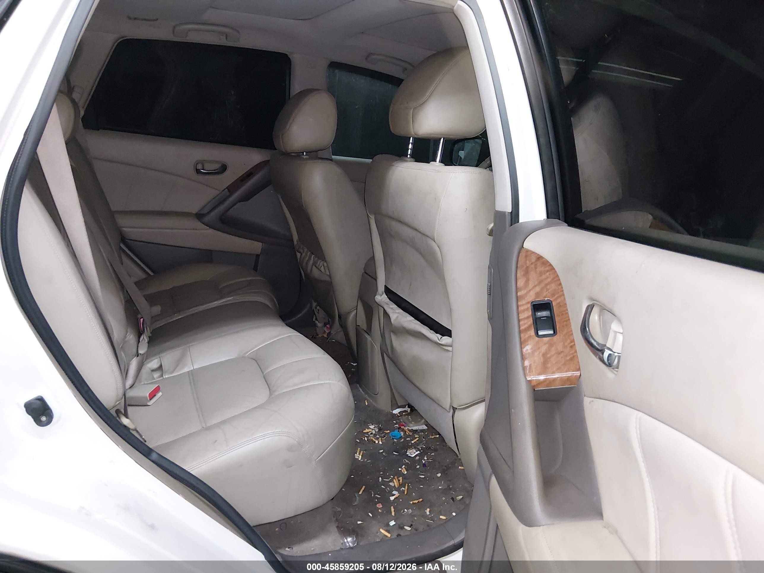 2011 Nissan Murano Le White vin: JN8AZ1MU2BW055602