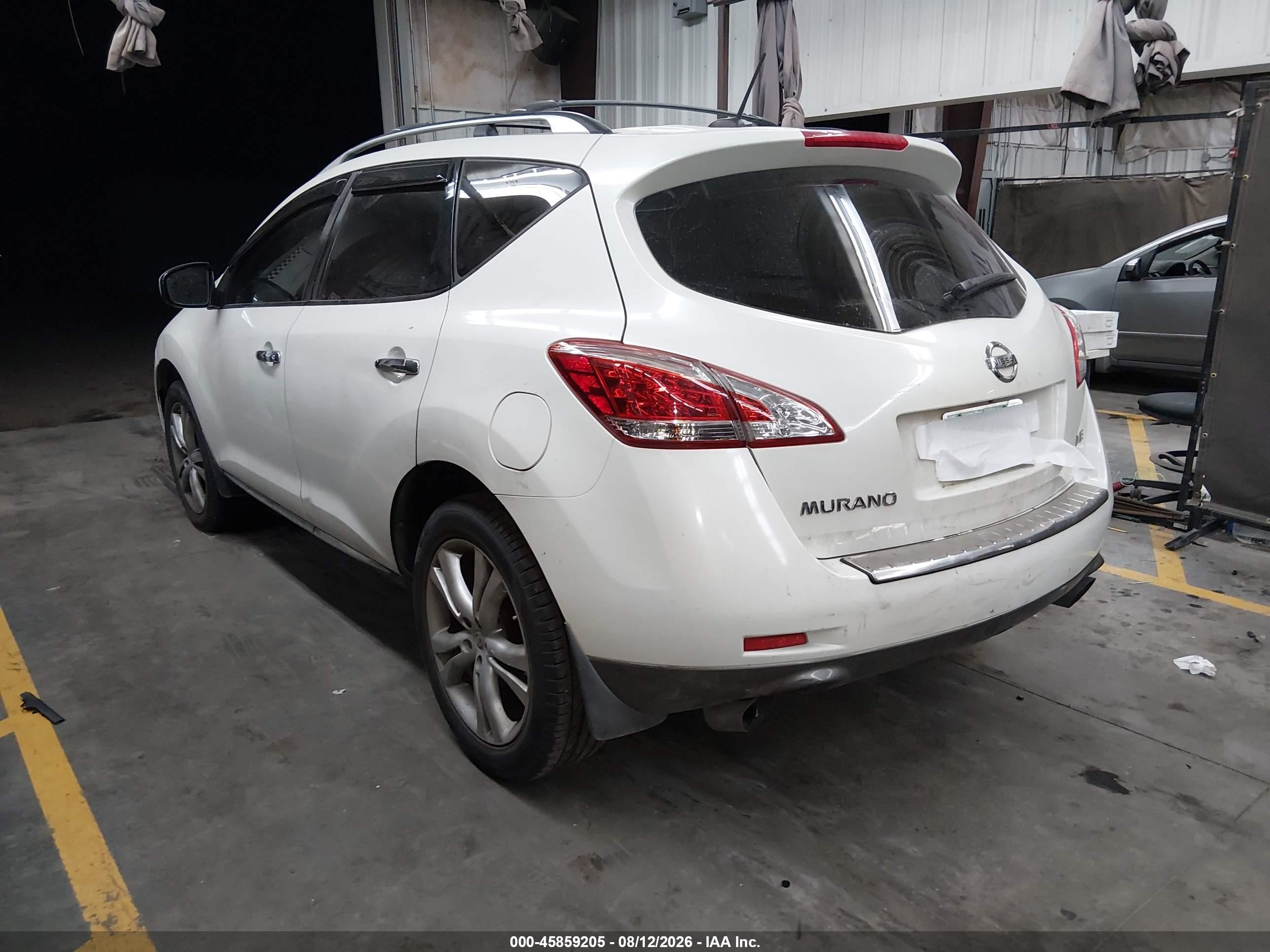 2011 Nissan Murano Le White vin: JN8AZ1MU2BW055602
