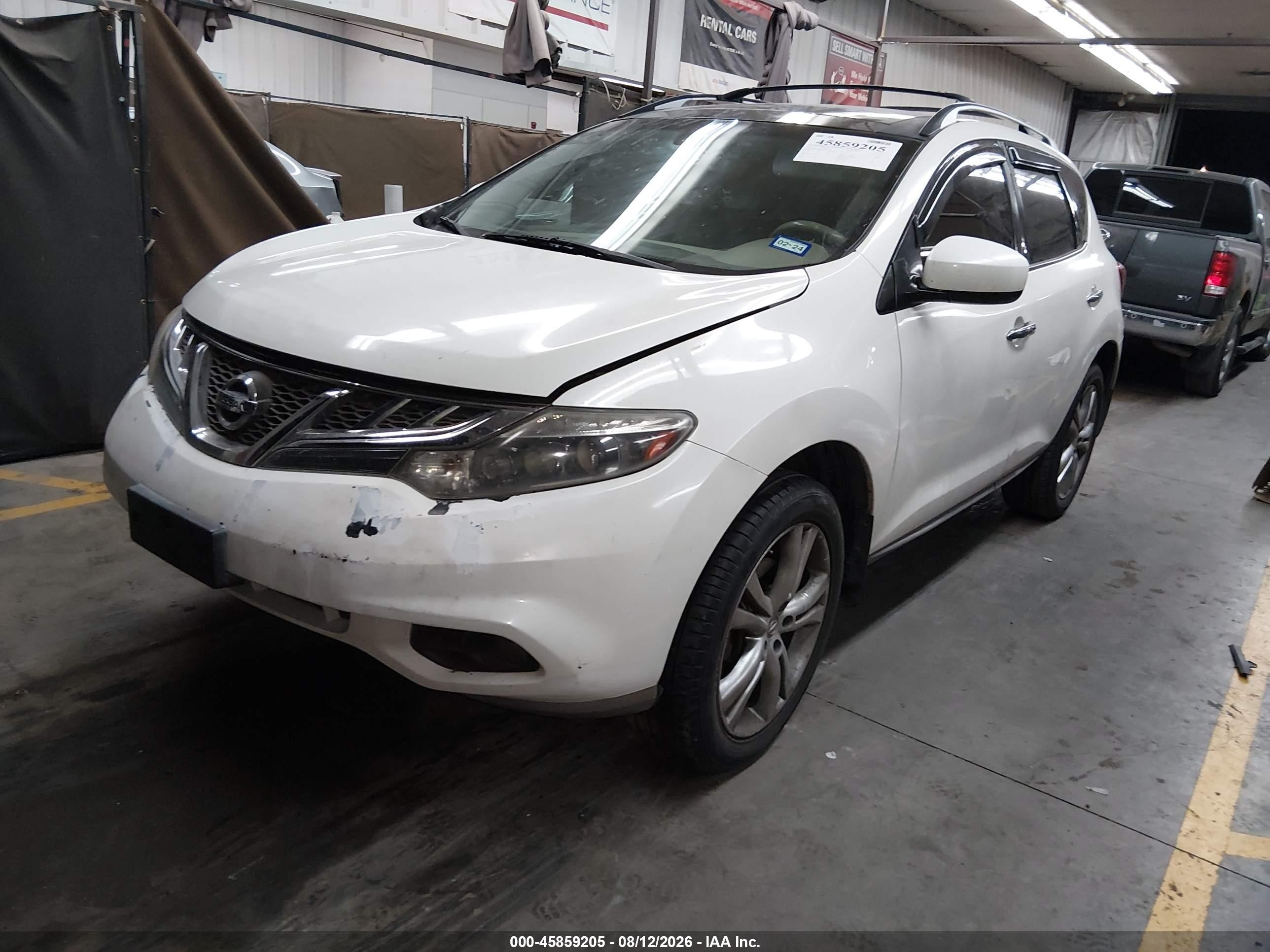 2011 Nissan Murano Le White vin: JN8AZ1MU2BW055602