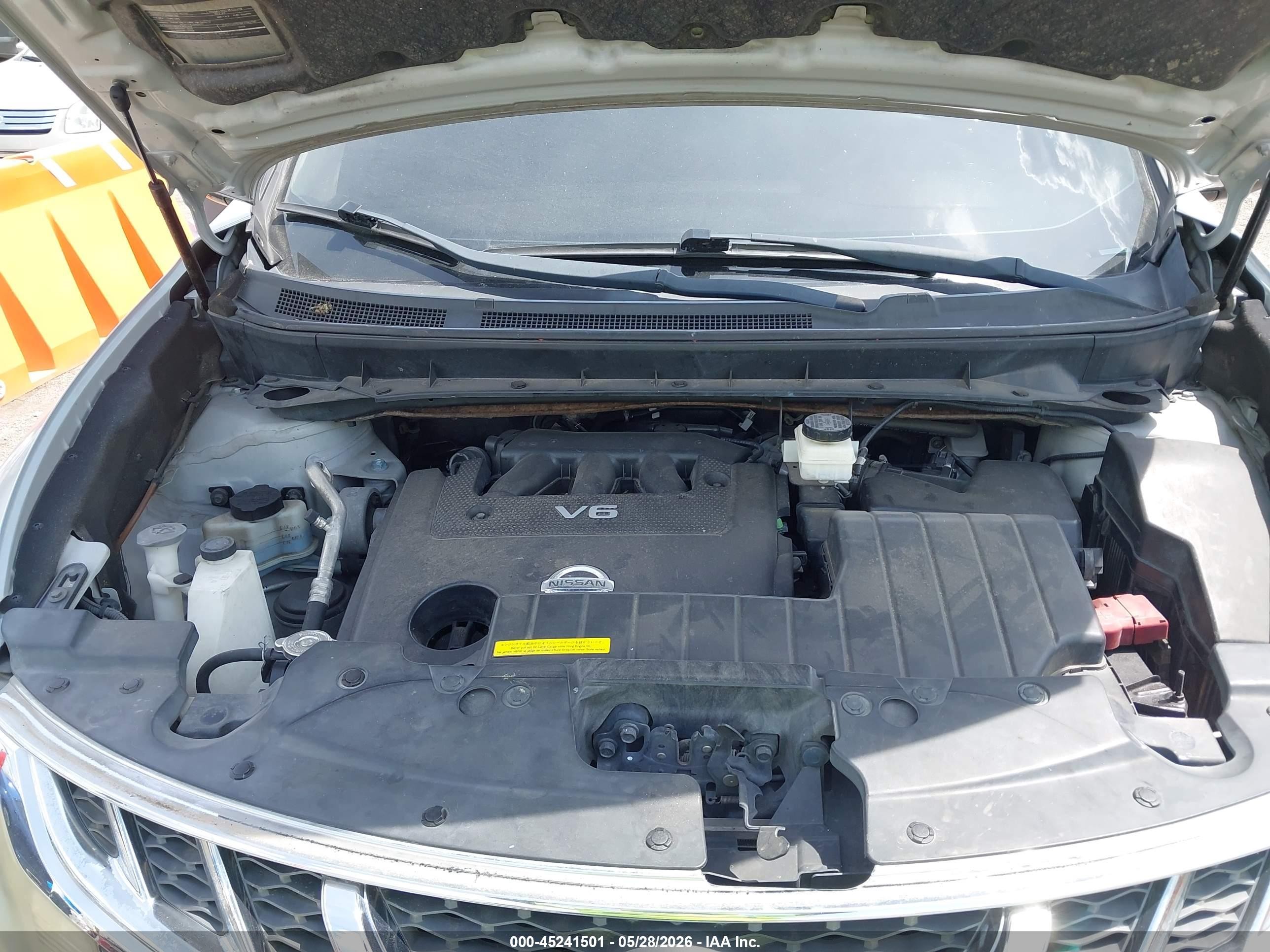 2011 Nissan Murano Sv Silver vin: JN8AZ1MU2BW068575