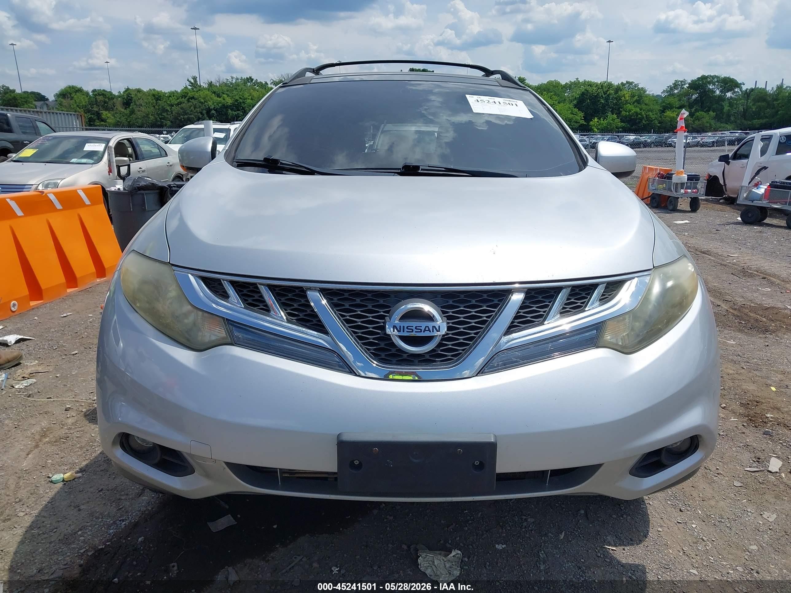 2011 Nissan Murano Sv Silver vin: JN8AZ1MU2BW068575