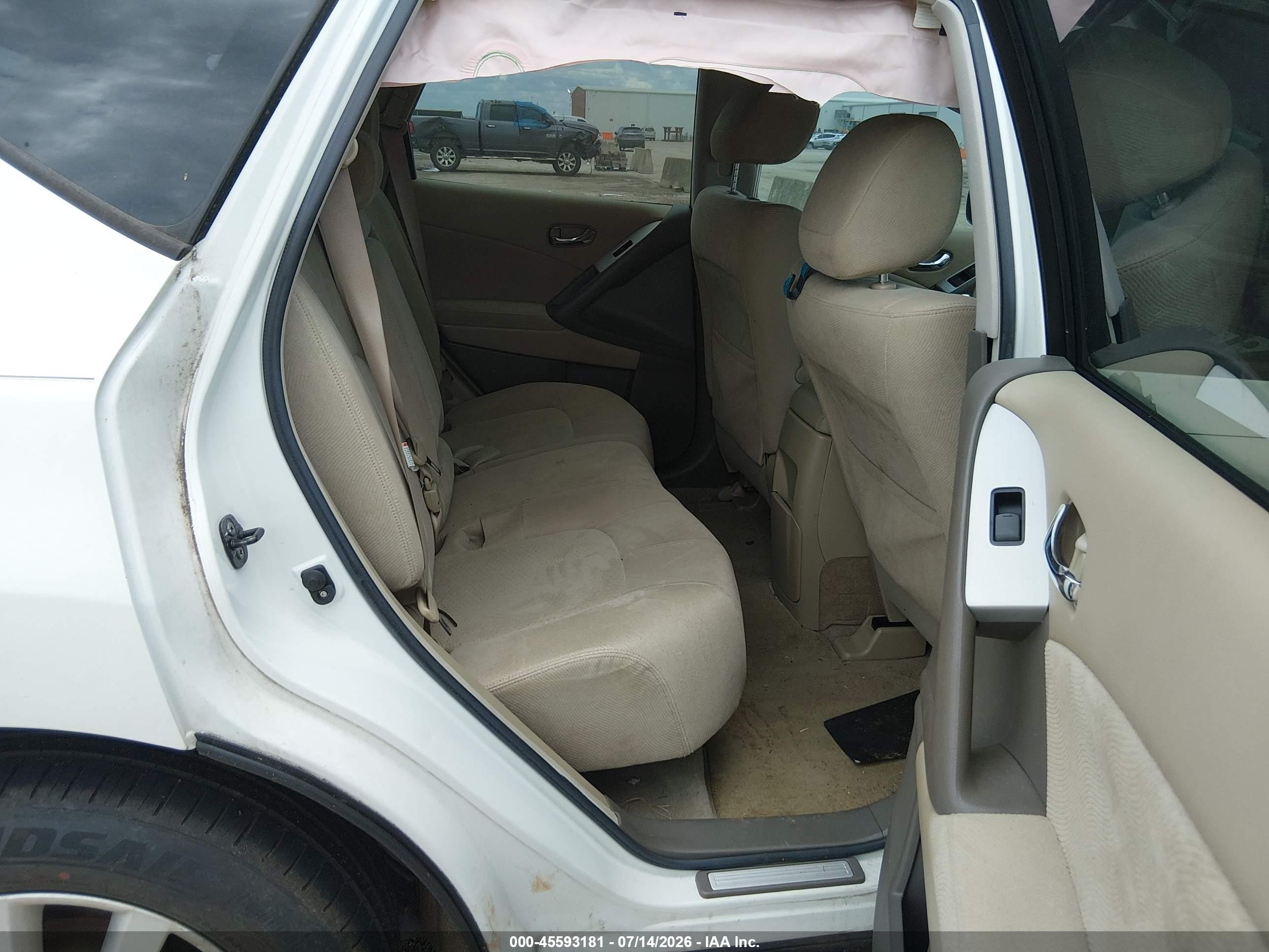 2012 Nissan Murano S White vin: JN8AZ1MU2CW104279