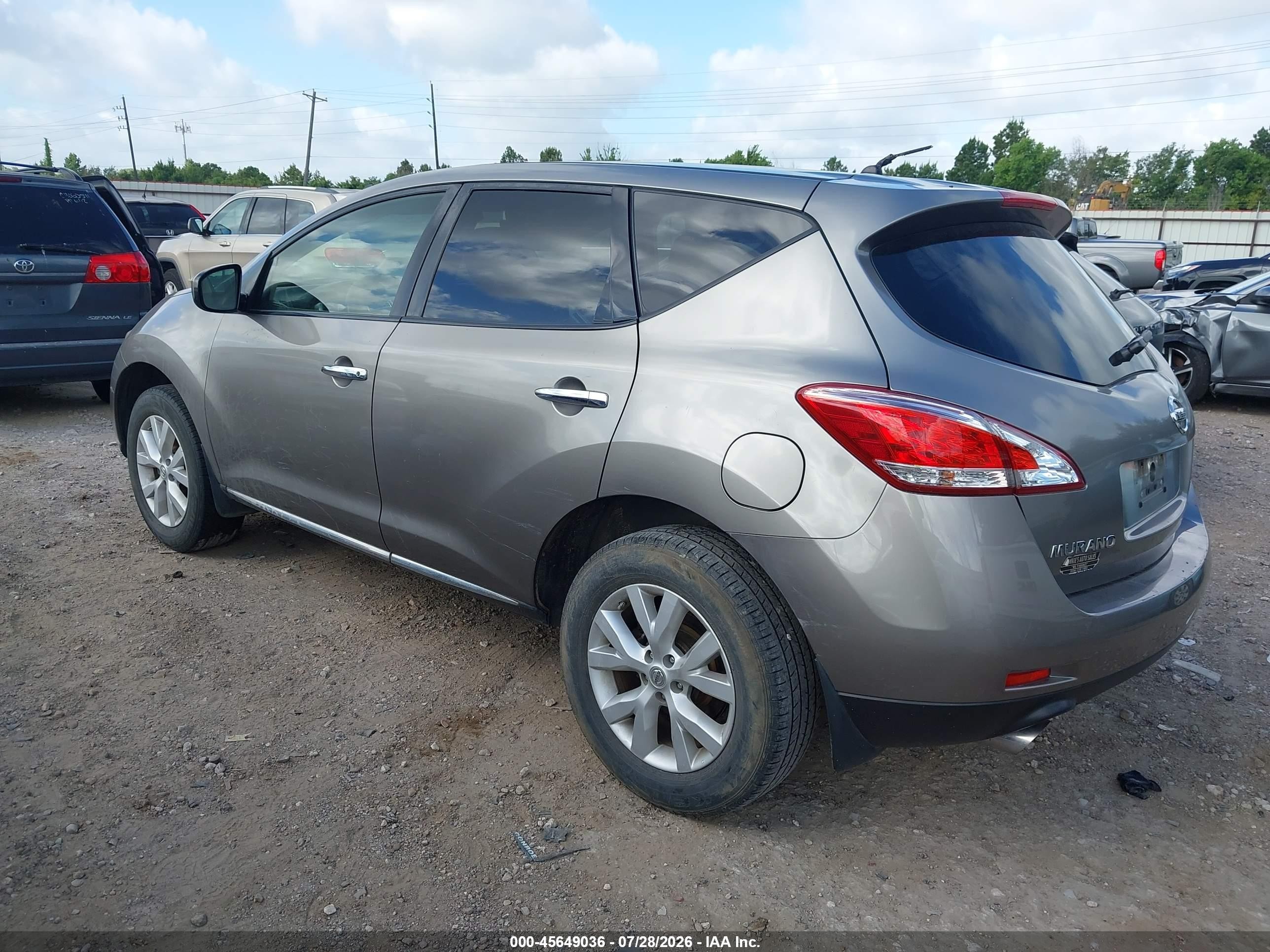 2012 Nissan Murano S Silver vin: JN8AZ1MU2CW117419