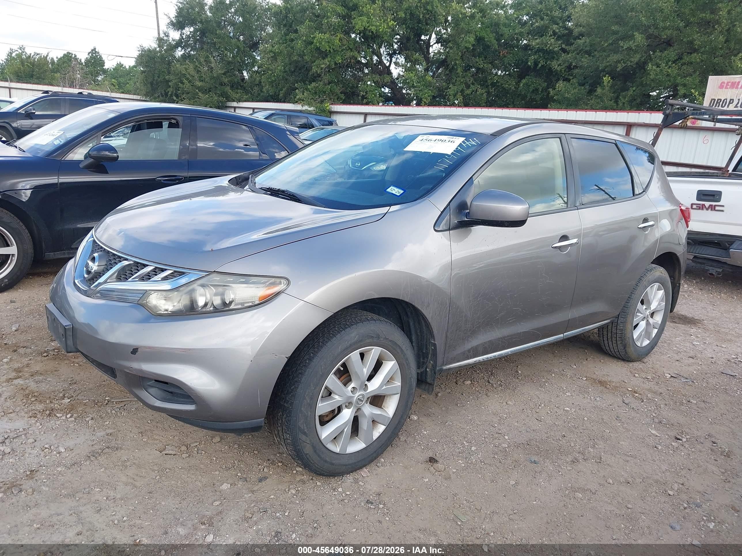 2012 Nissan Murano S Silver vin: JN8AZ1MU2CW117419