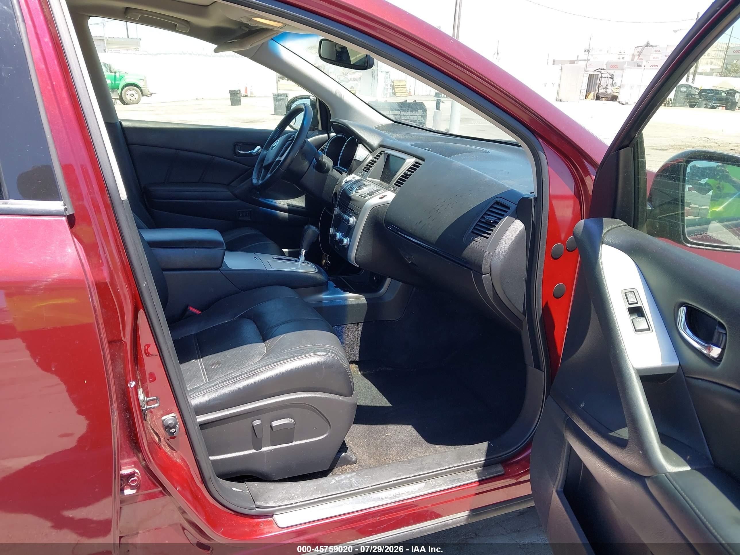 2012 Nissan Murano Sl Maroon vin: JN8AZ1MU2CW118005