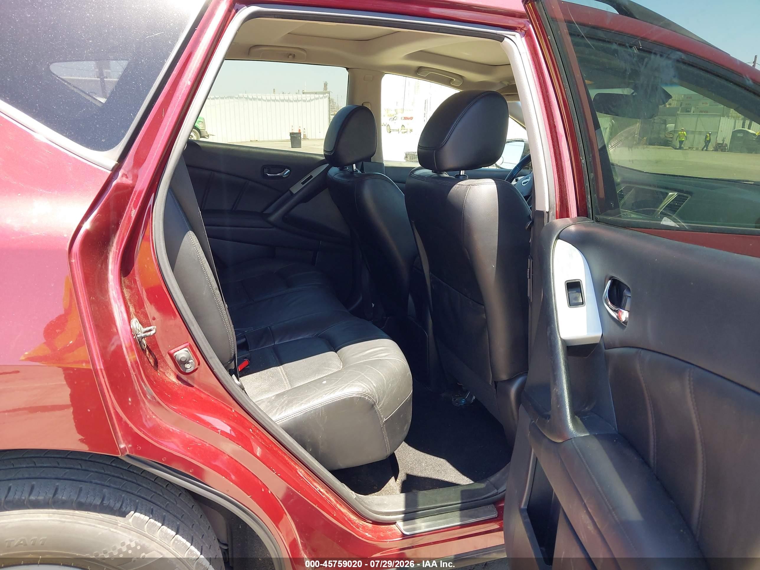 2012 Nissan Murano Sl Maroon vin: JN8AZ1MU2CW118005