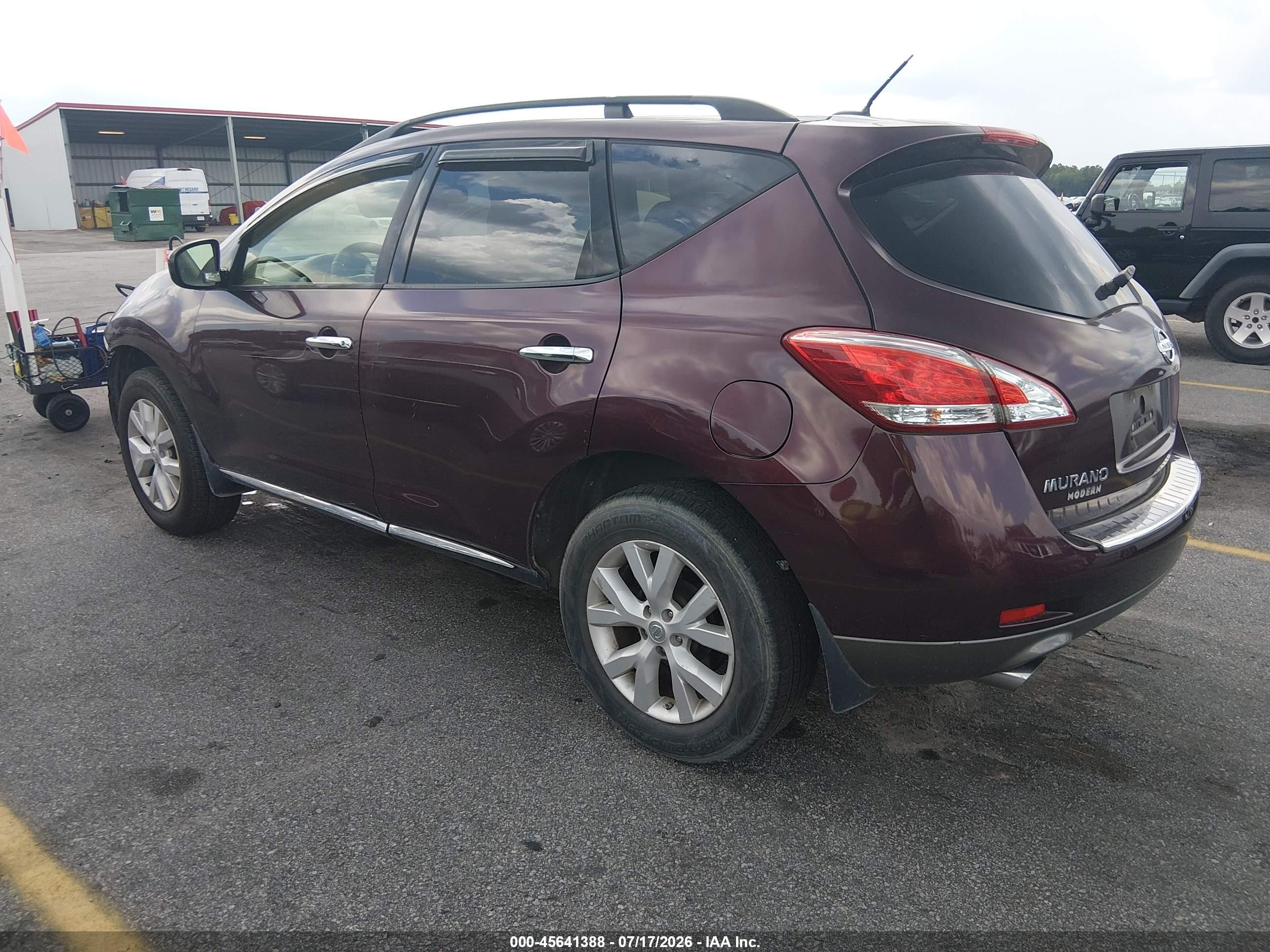 2013 Nissan Murano Sl Burgundy vin: JN8AZ1MU2DW203444