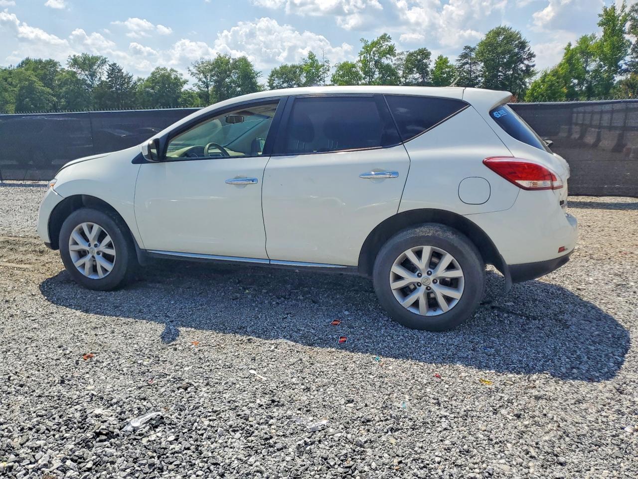 2013 Nissan Murano S White vin: JN8AZ1MU2DW212371