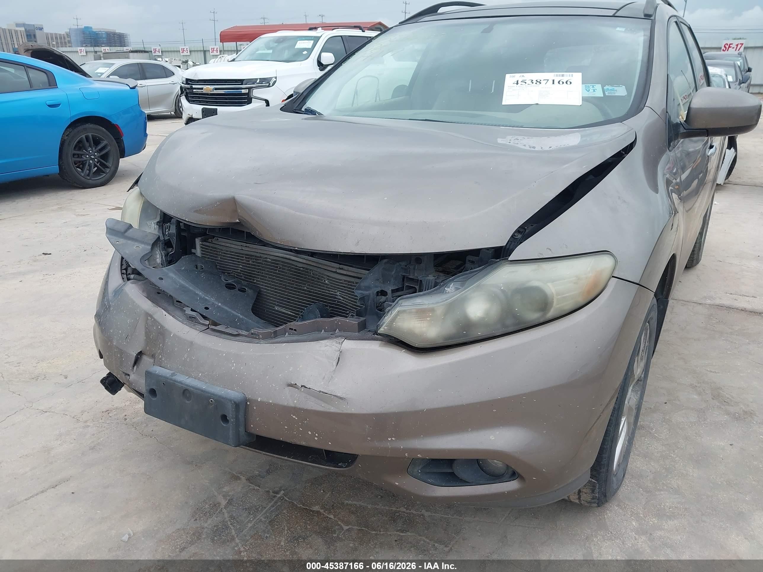 2013 Nissan Murano Sl Коричневый vin: JN8AZ1MU2DW214119