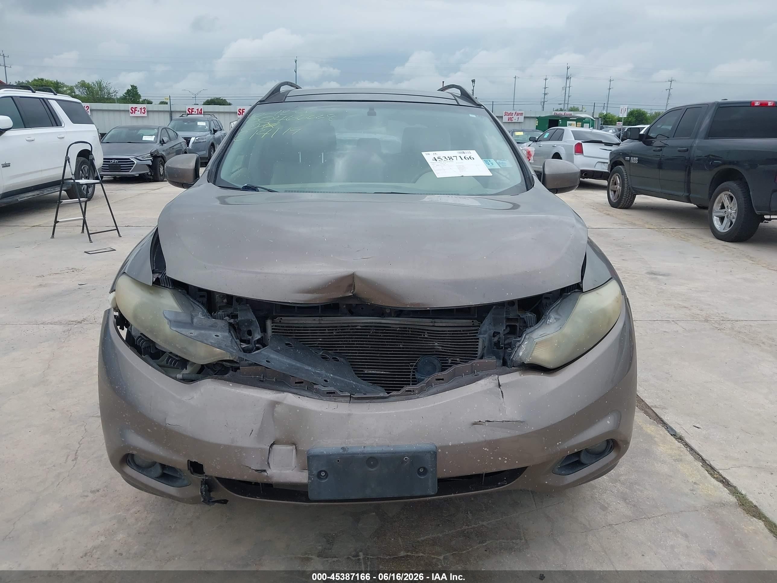 2013 Nissan Murano Sl Коричневый vin: JN8AZ1MU2DW214119