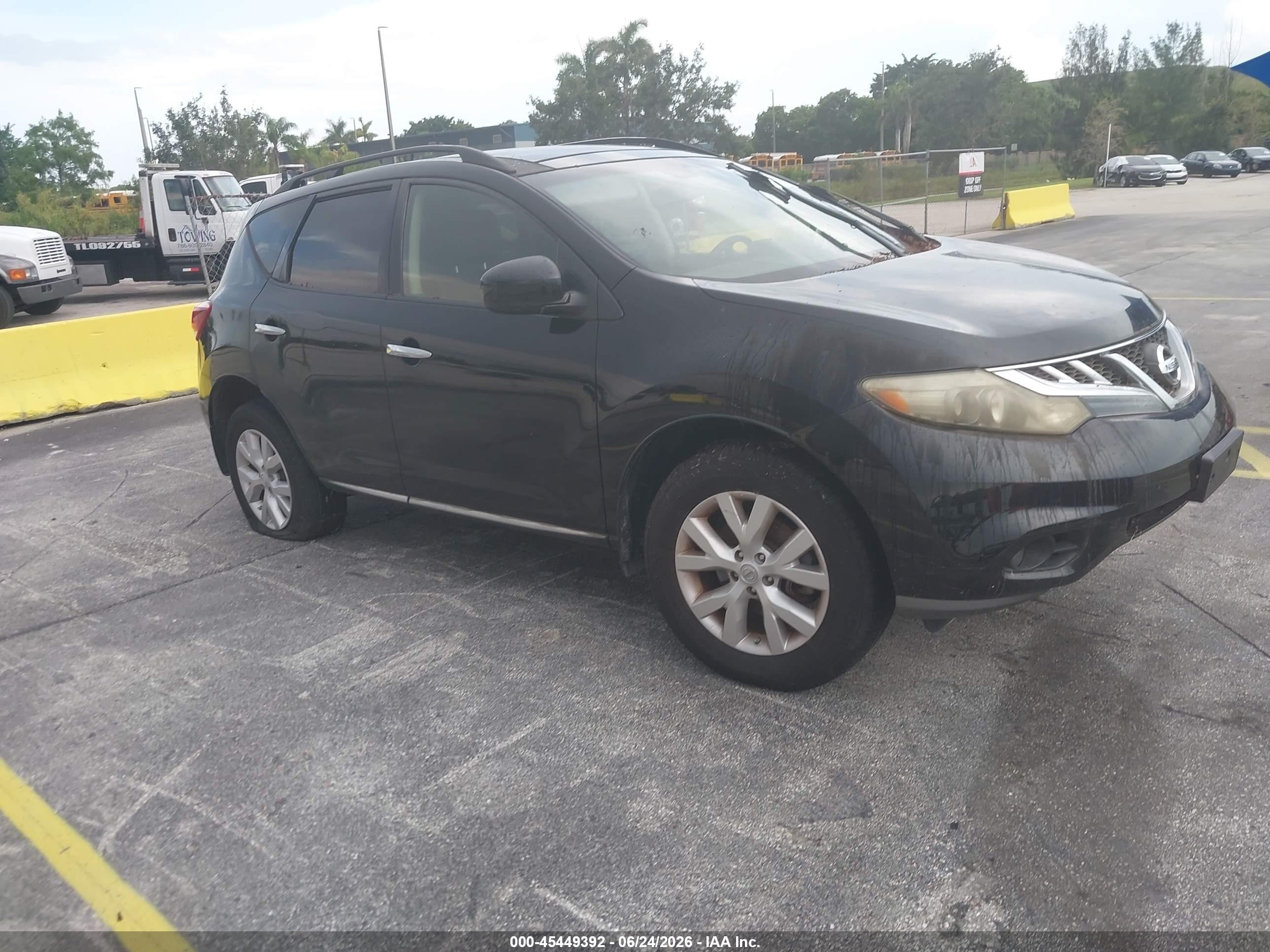 2014 Nissan Murano Sl Black vin: JN8AZ1MU2EW405010