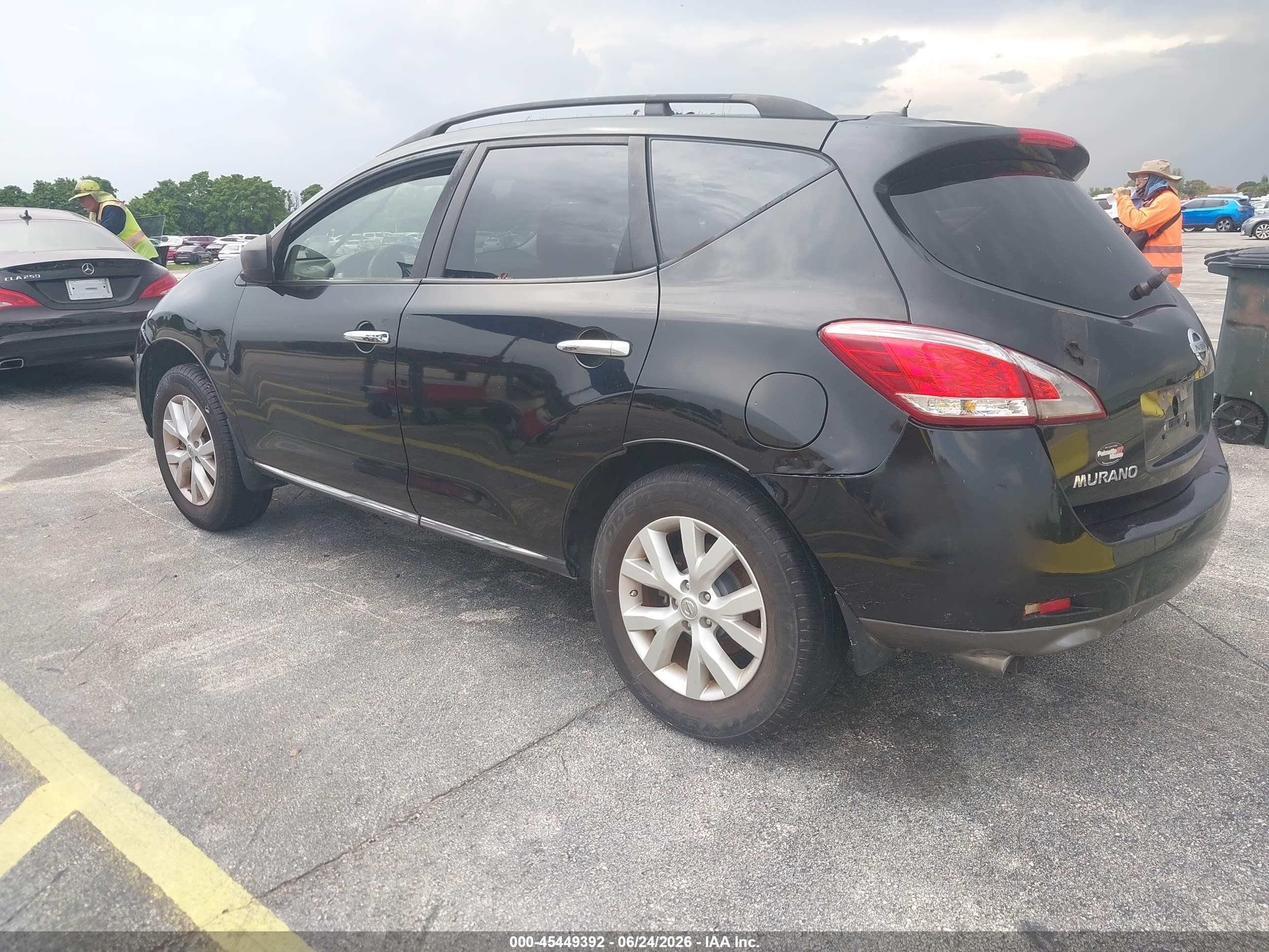 2014 Nissan Murano Sl Черный vin: JN8AZ1MU2EW405010