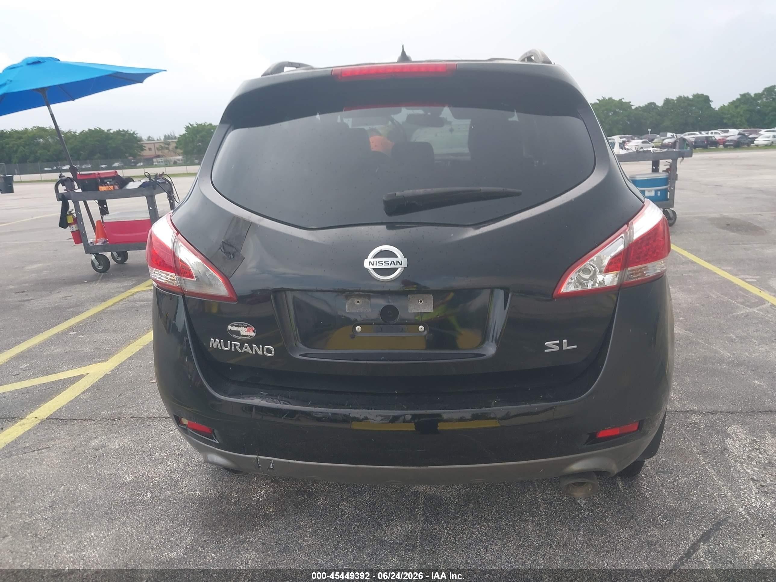 2014 Nissan Murano Sl Черный vin: JN8AZ1MU2EW405010