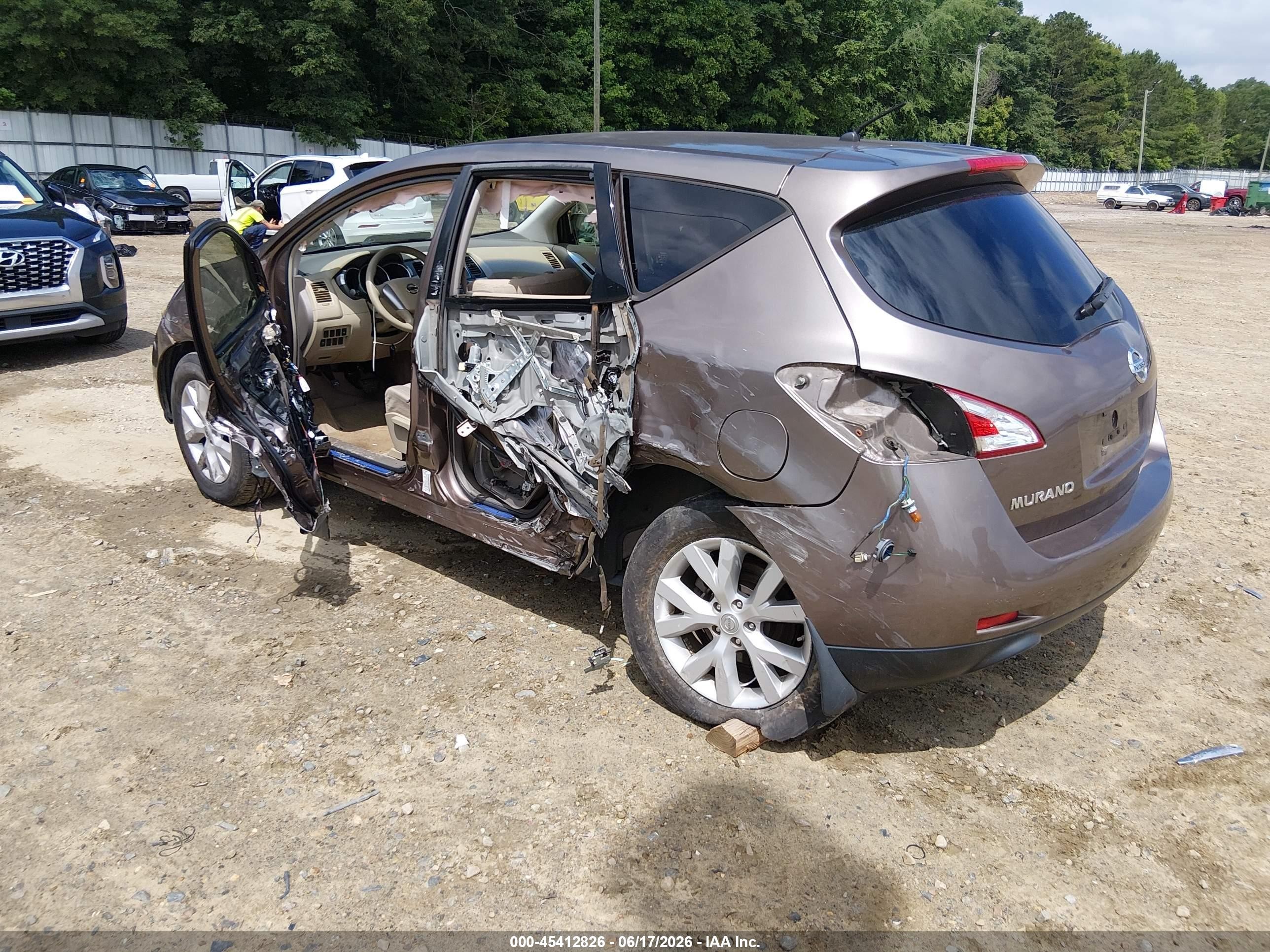 2014 Nissan Murano S Brown vin: JN8AZ1MU2EW406271