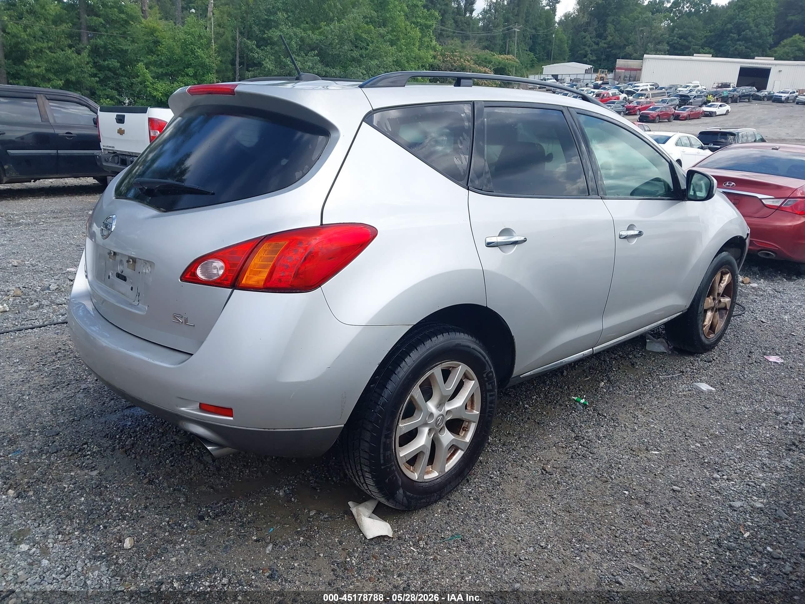 2010 Nissan Murano Sl Silver vin: JN8AZ1MU3AW011574