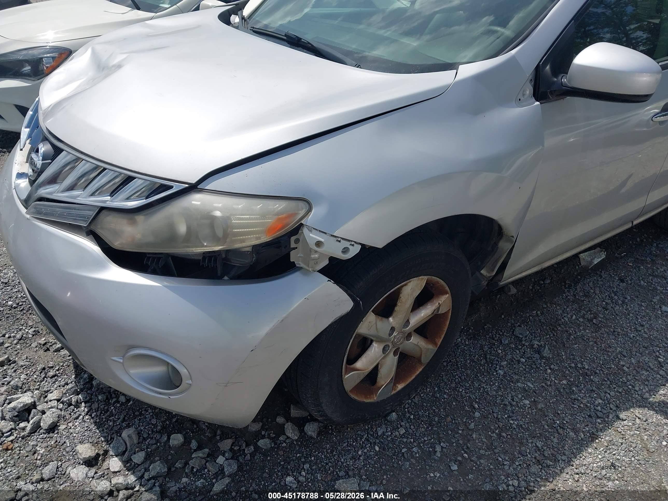 2010 Nissan Murano Sl Silver vin: JN8AZ1MU3AW011574