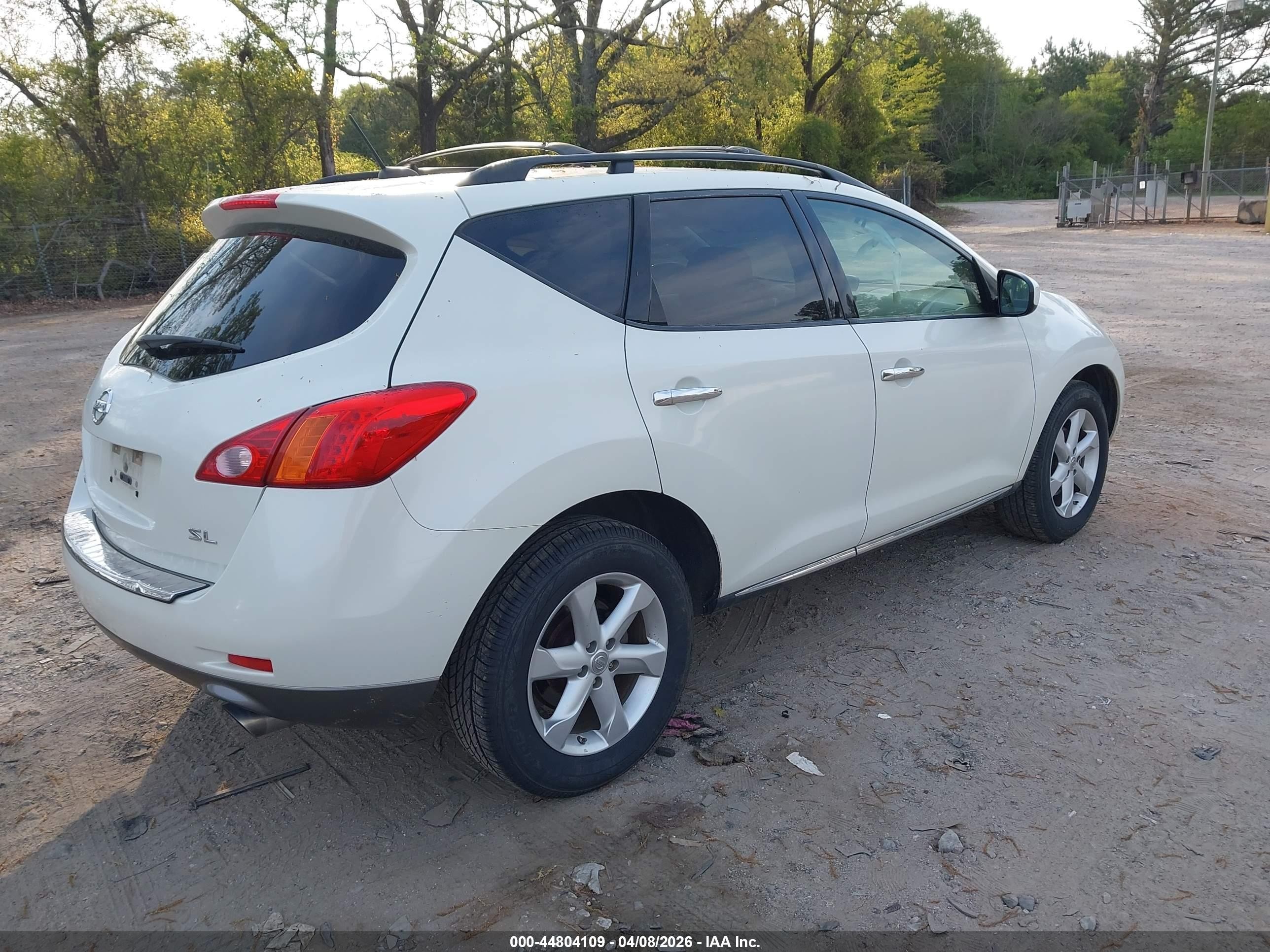 2010 Nissan Murano Sl White vin: JN8AZ1MU3AW011655
