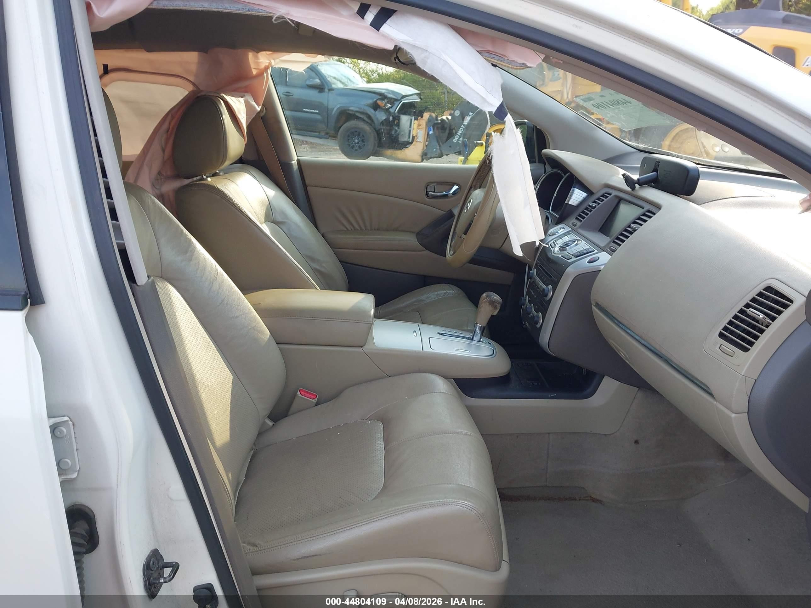 2010 Nissan Murano Sl White vin: JN8AZ1MU3AW011655