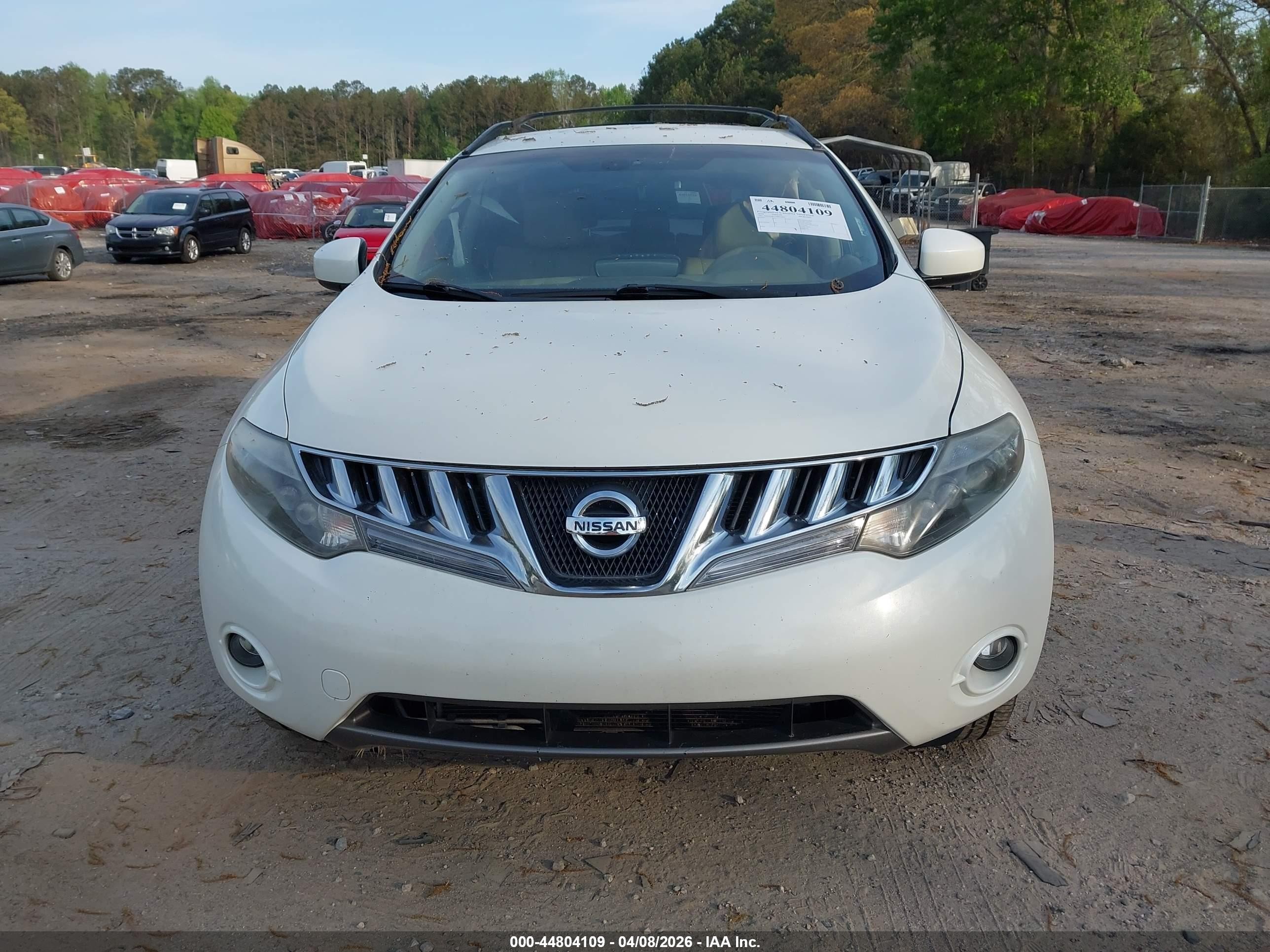 2010 Nissan Murano Sl White vin: JN8AZ1MU3AW011655