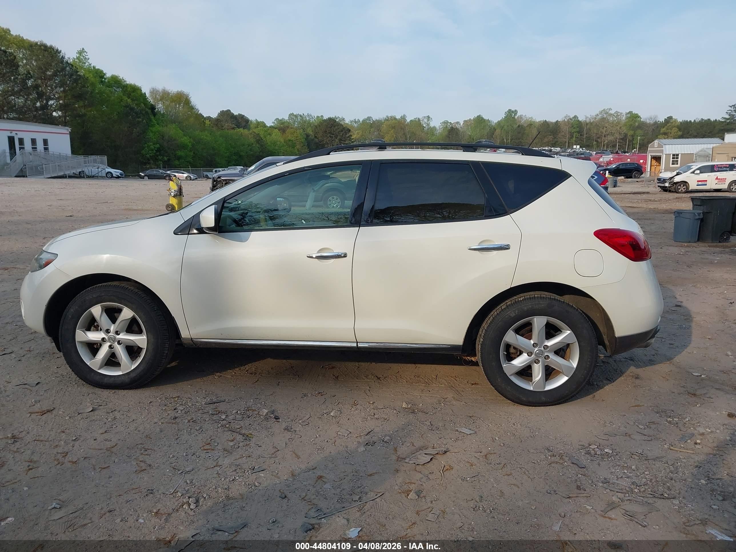 2010 Nissan Murano Sl White vin: JN8AZ1MU3AW011655