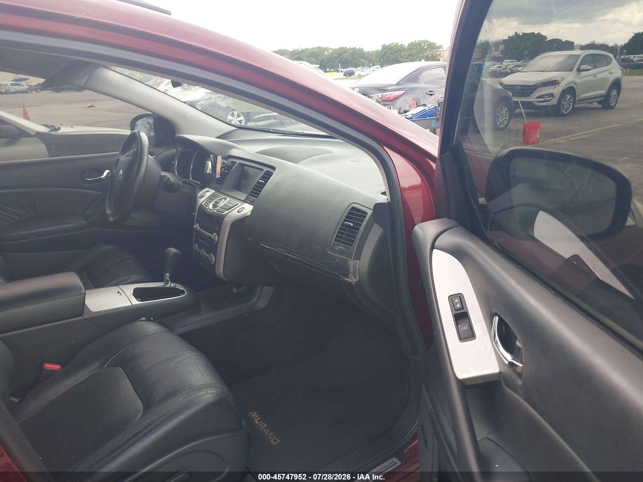 2010 Nissan Murano Sl Бордовый vin: JN8AZ1MU3AW021330