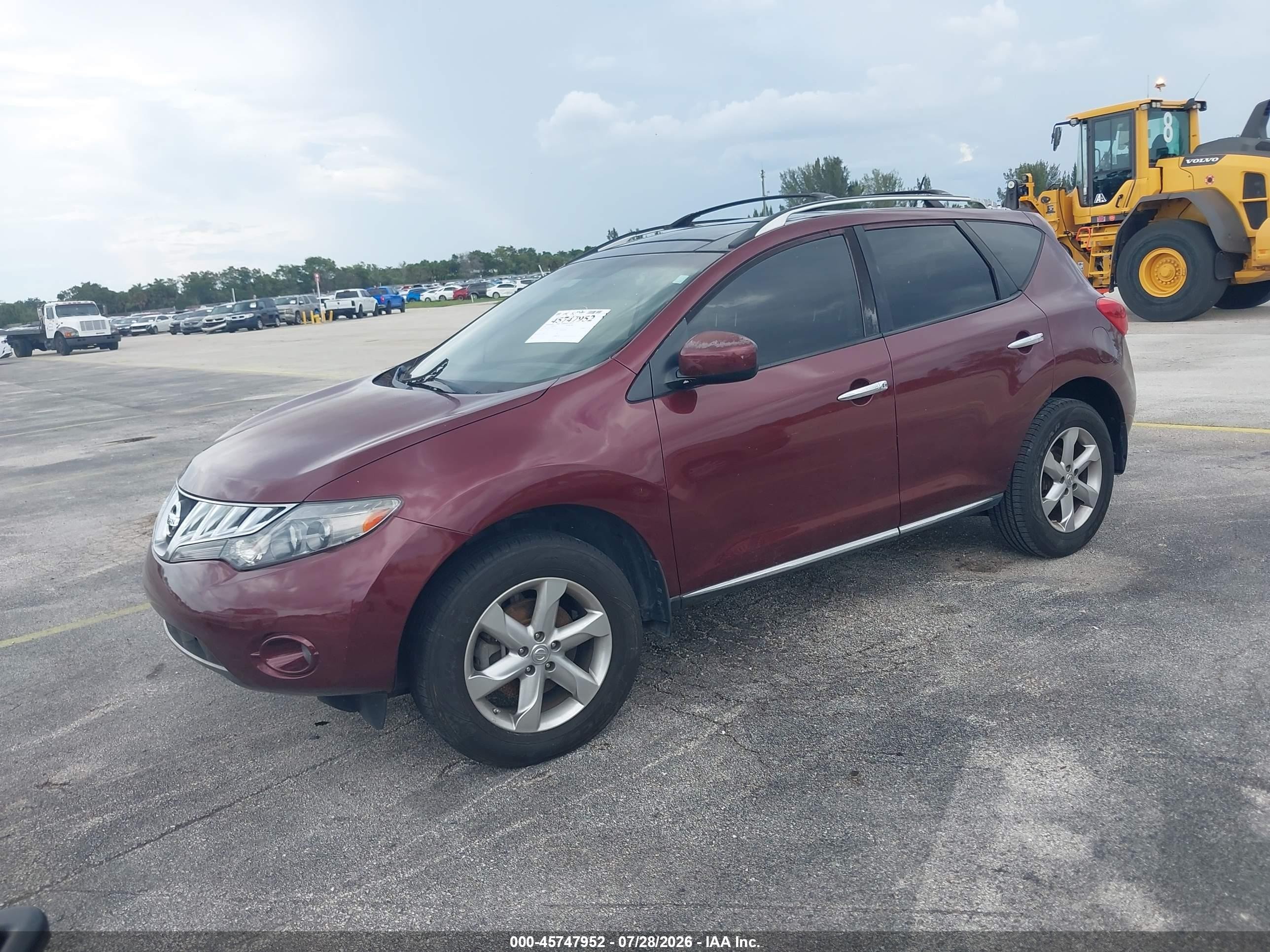 2010 Nissan Murano Sl Бордовый vin: JN8AZ1MU3AW021330