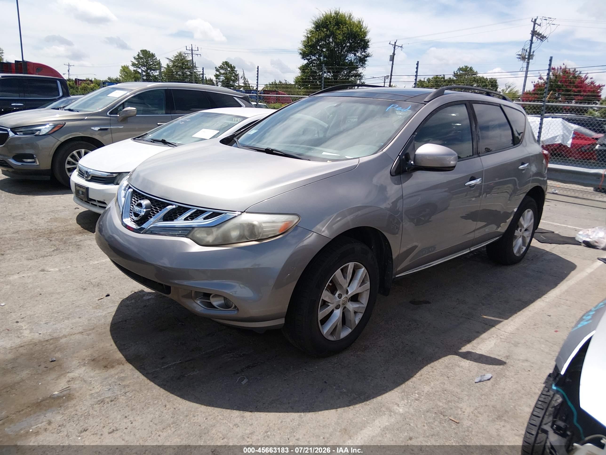 2011 Nissan Murano Sv Gray vin: JN8AZ1MU3BW060615