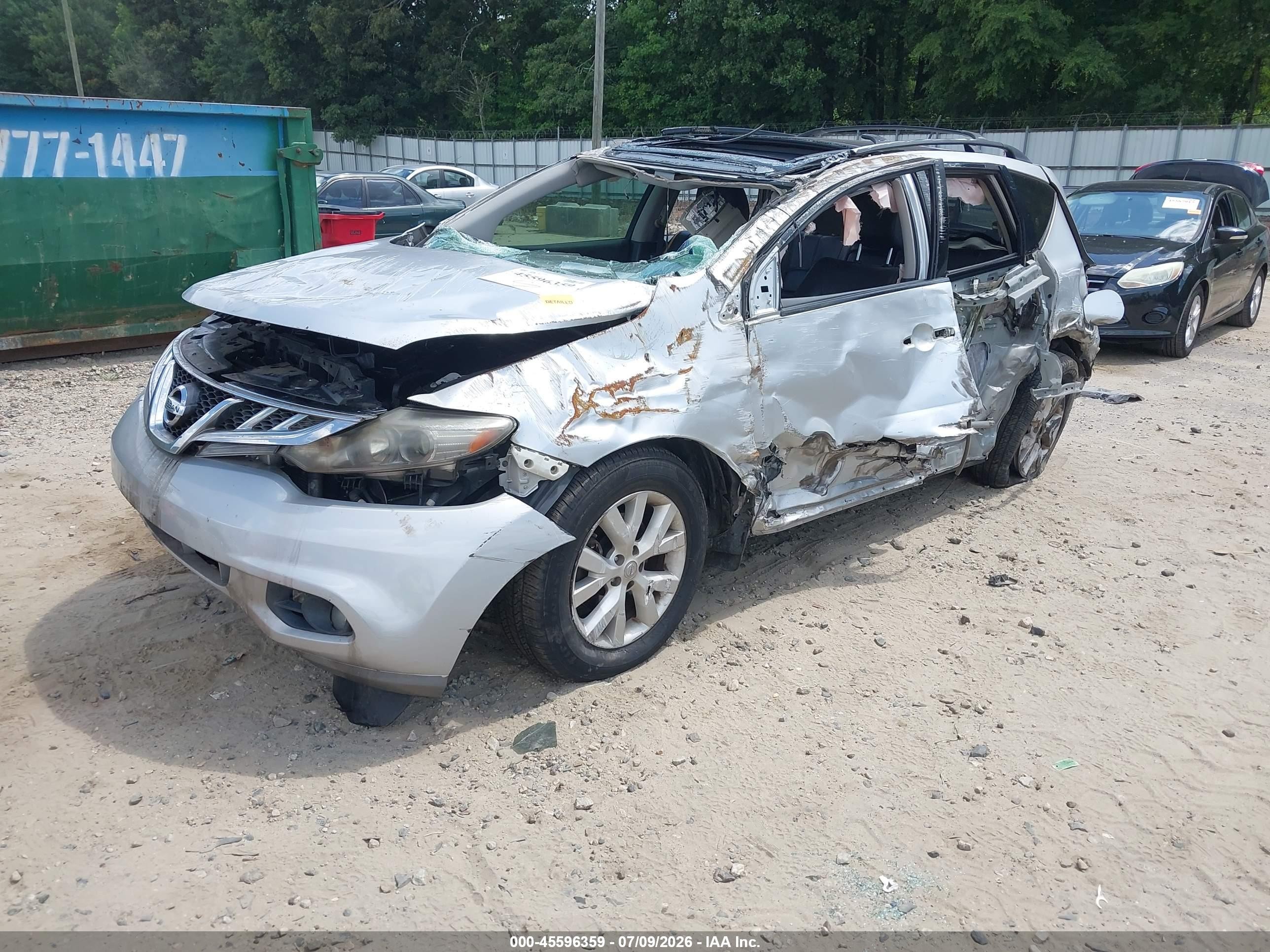 2011 Nissan Murano Sl Silver vin: JN8AZ1MU3BW069542