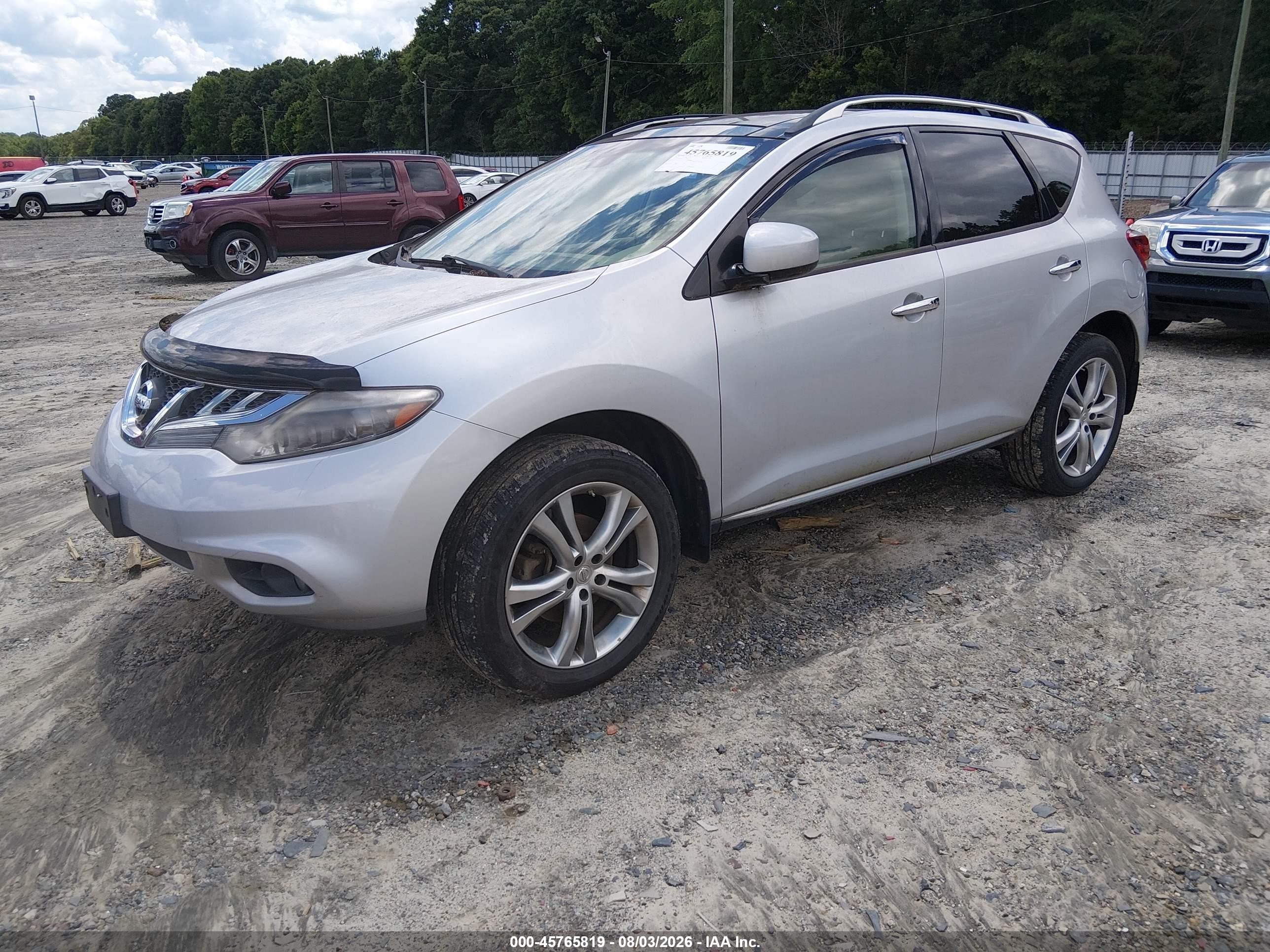 2012 Nissan Murano Le Silver vin: JN8AZ1MU3CW109720