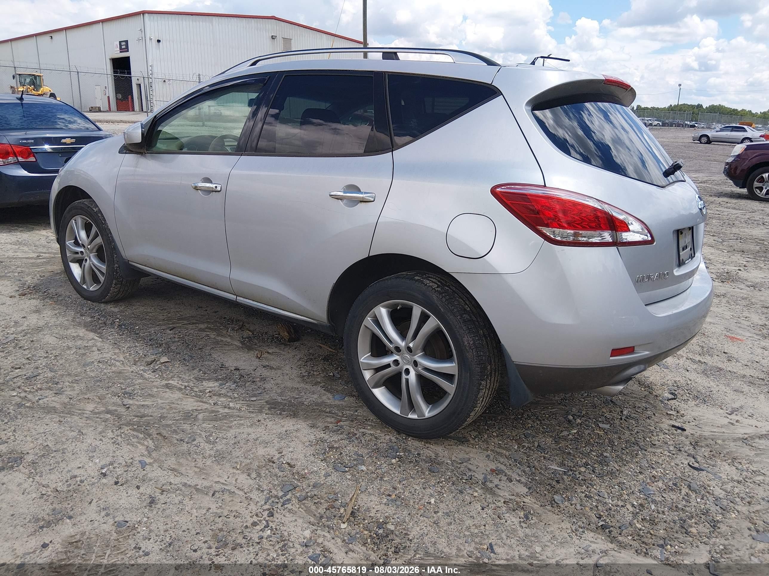 2012 Nissan Murano Le Silver vin: JN8AZ1MU3CW109720