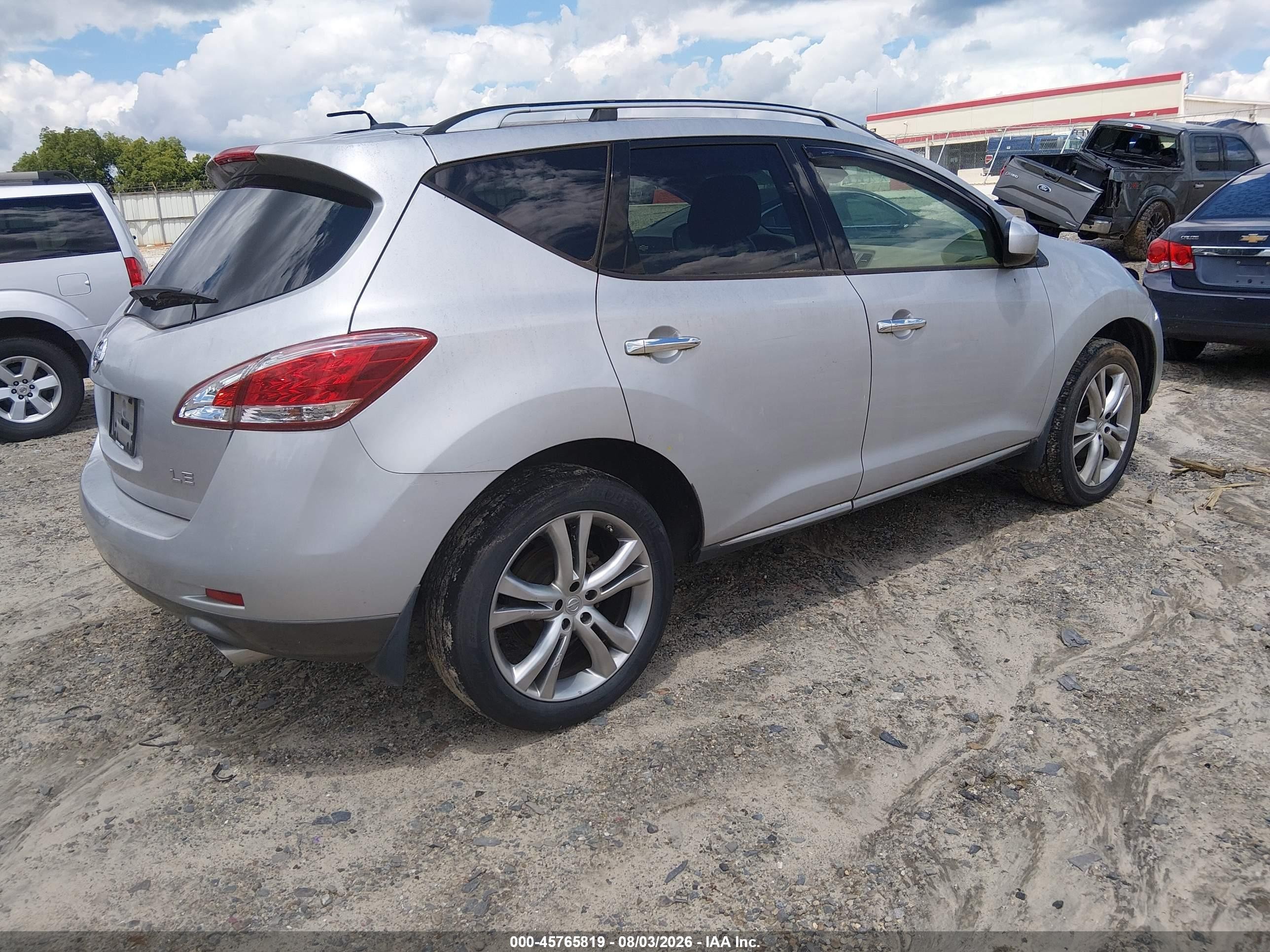 2012 Nissan Murano Le Silver vin: JN8AZ1MU3CW109720