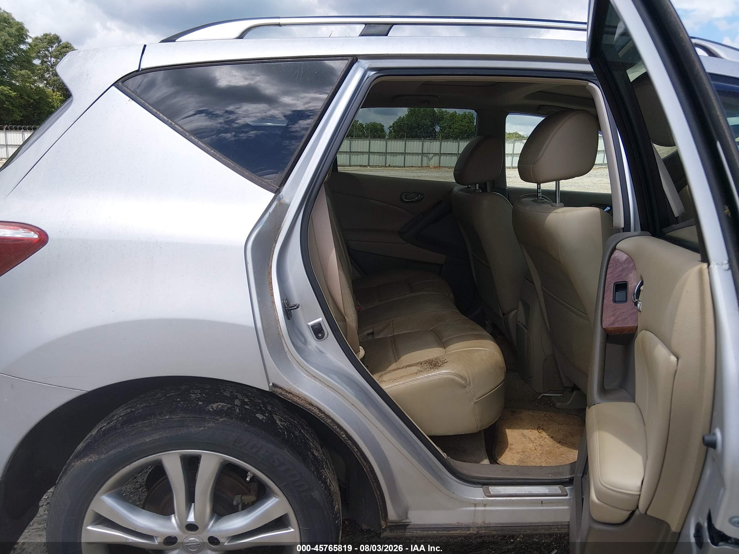 2012 Nissan Murano Le Silver vin: JN8AZ1MU3CW109720