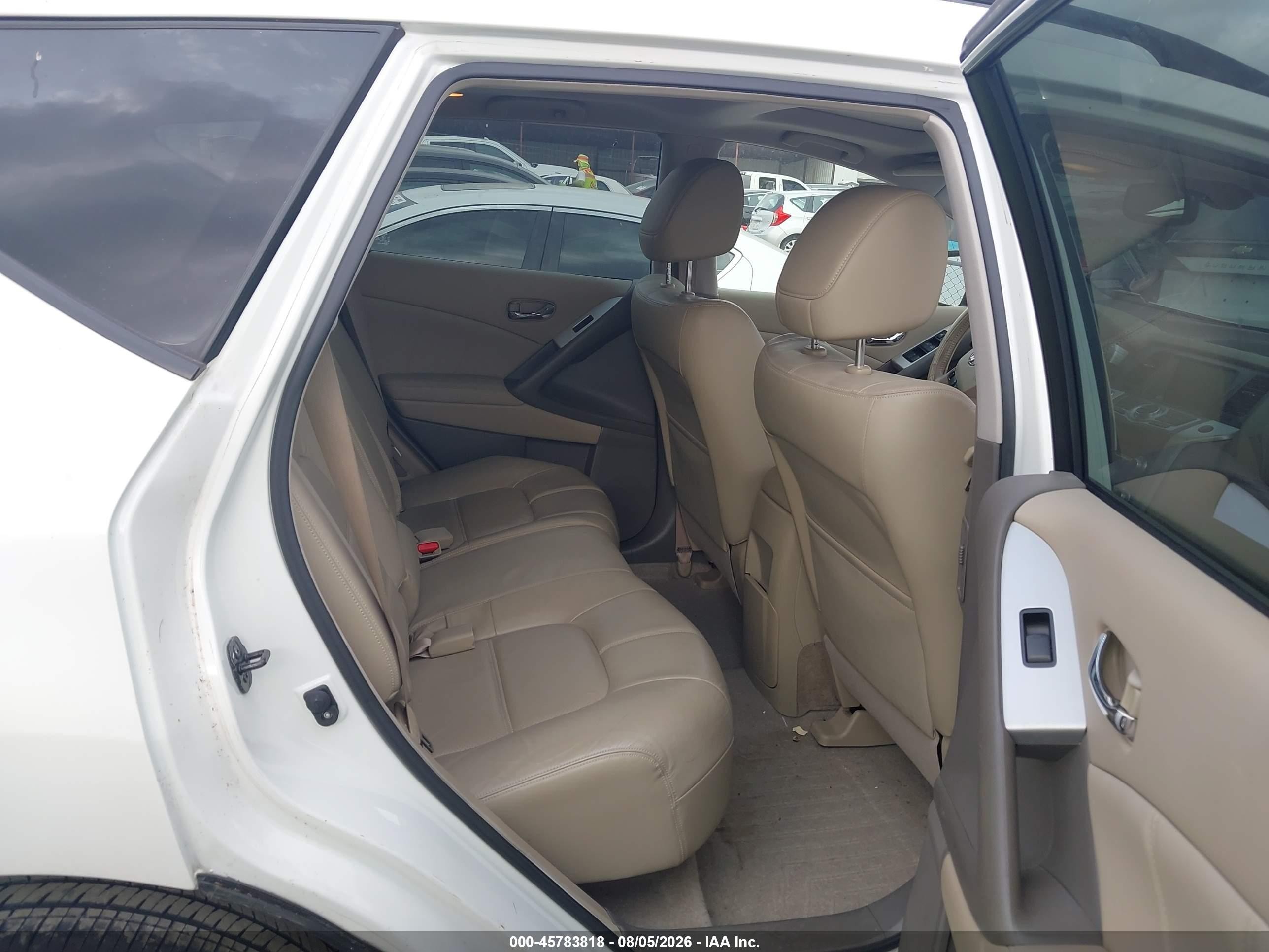 2012 Nissan Murano Sl White vin: JN8AZ1MU3CW114819