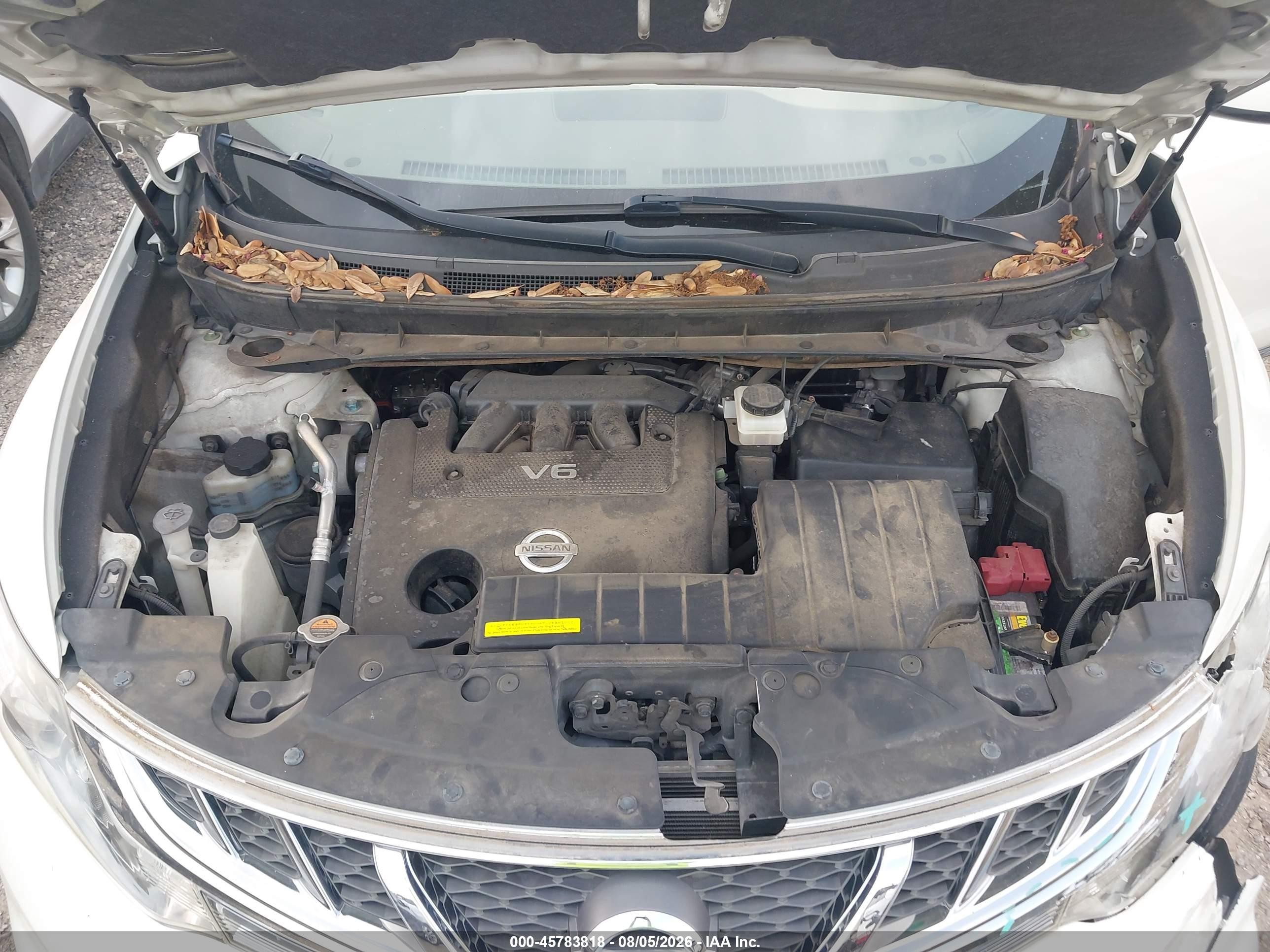 2012 Nissan Murano Sl White vin: JN8AZ1MU3CW114819