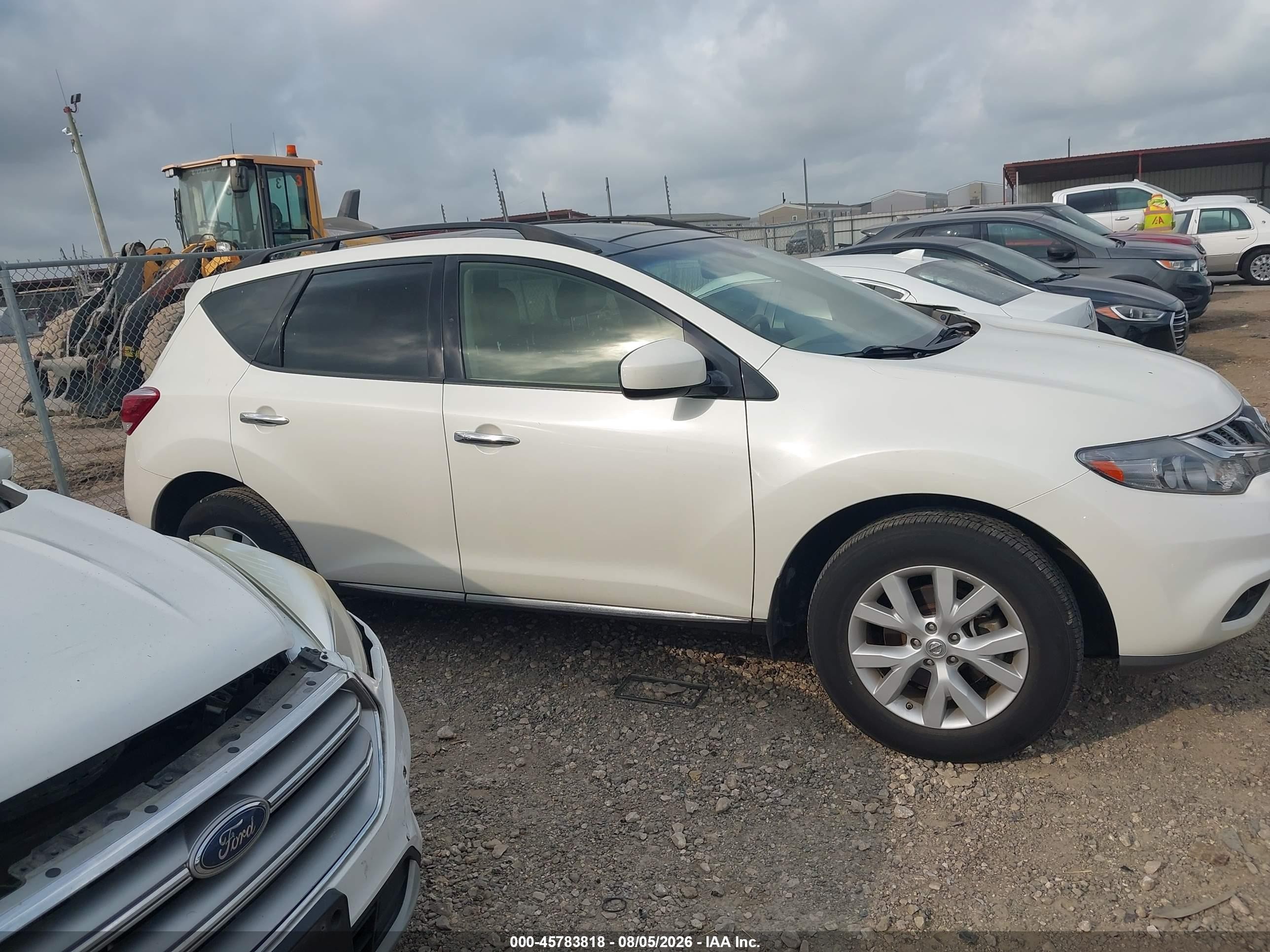 2012 Nissan Murano Sl White vin: JN8AZ1MU3CW114819